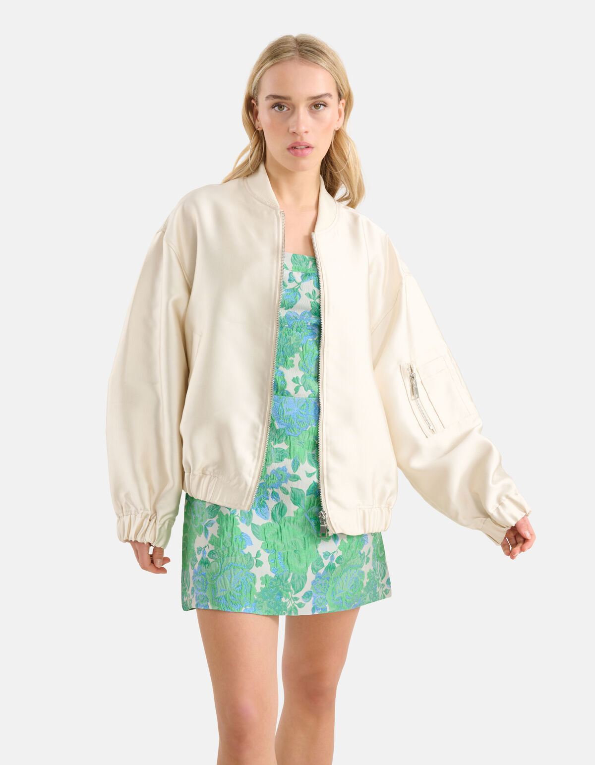 Oversized Bomberjack Gebroken Wit By Monica SHOEBY WOMEN