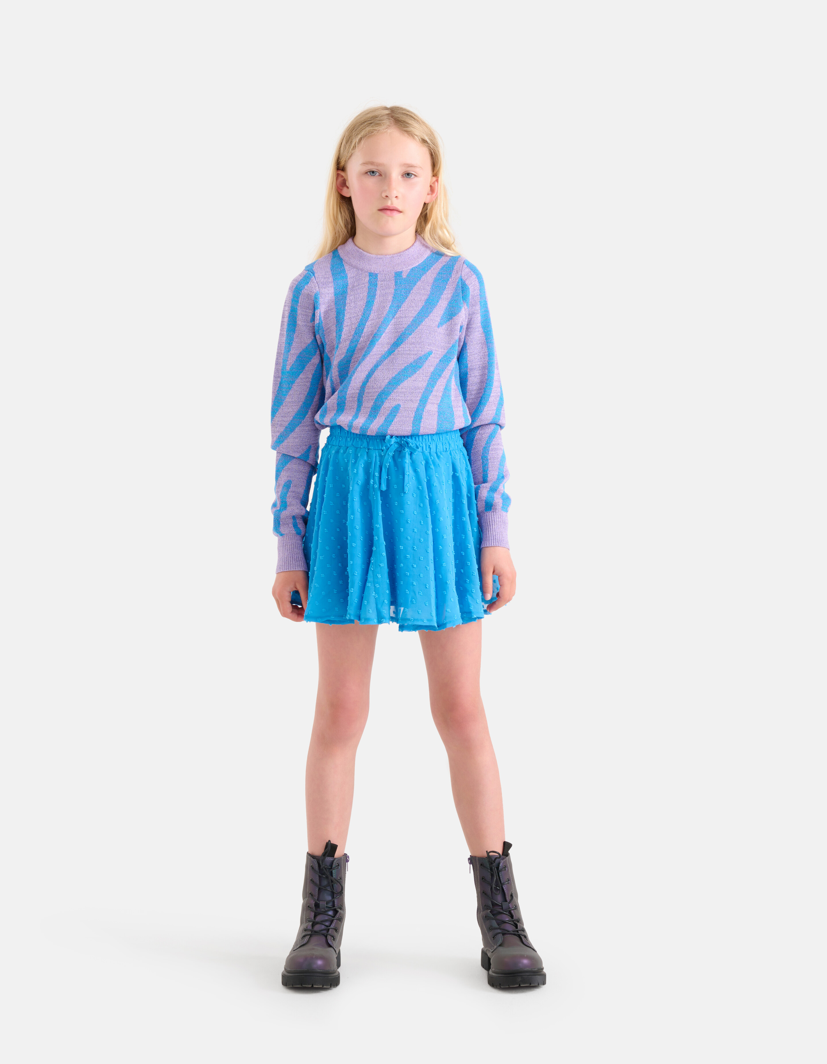 Chiffon Dot Rok Blauw SHOEBY GIRLS