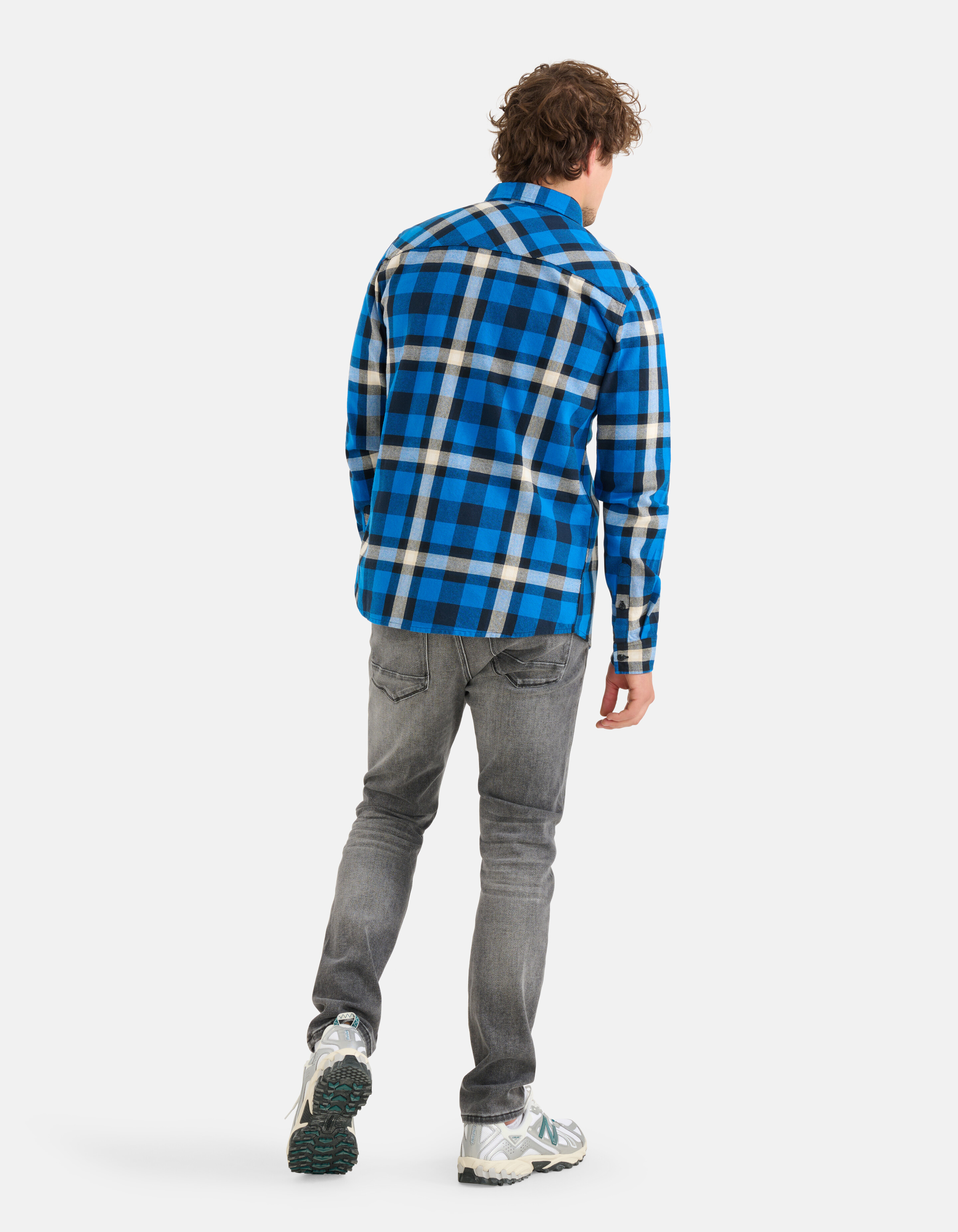 Ruiten Overhemd Blauw SHOEBY MEN