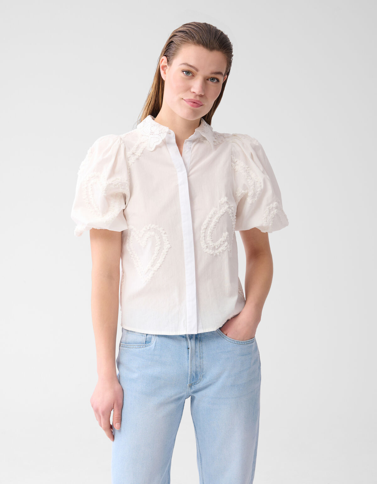 Puff Heart Top Wit SHOEBY WOMEN