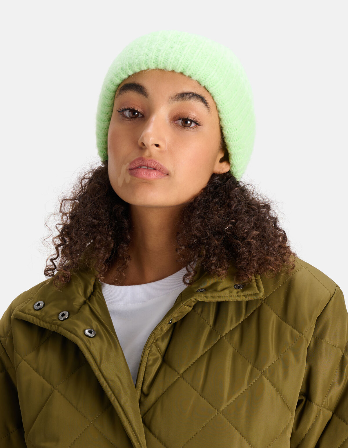 Gebreide Beanie Groen SHOEBY ACCESSOIRES
