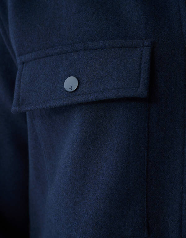 Soft Zip Overshirt Donkerblauw SHOEBY MEN