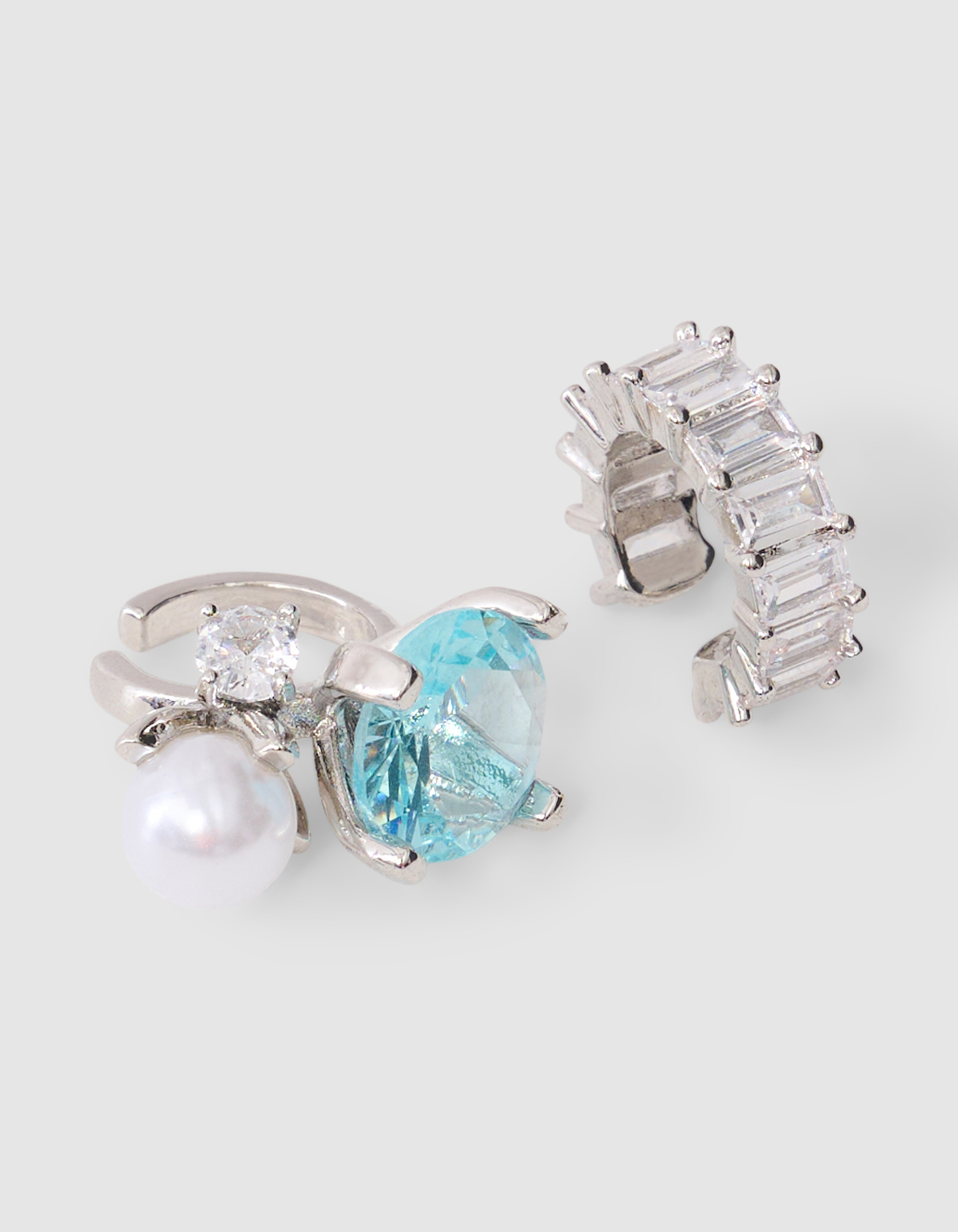 Strass Earcuff Set Zilver By Monica SHOEBY ACCESSOIRES