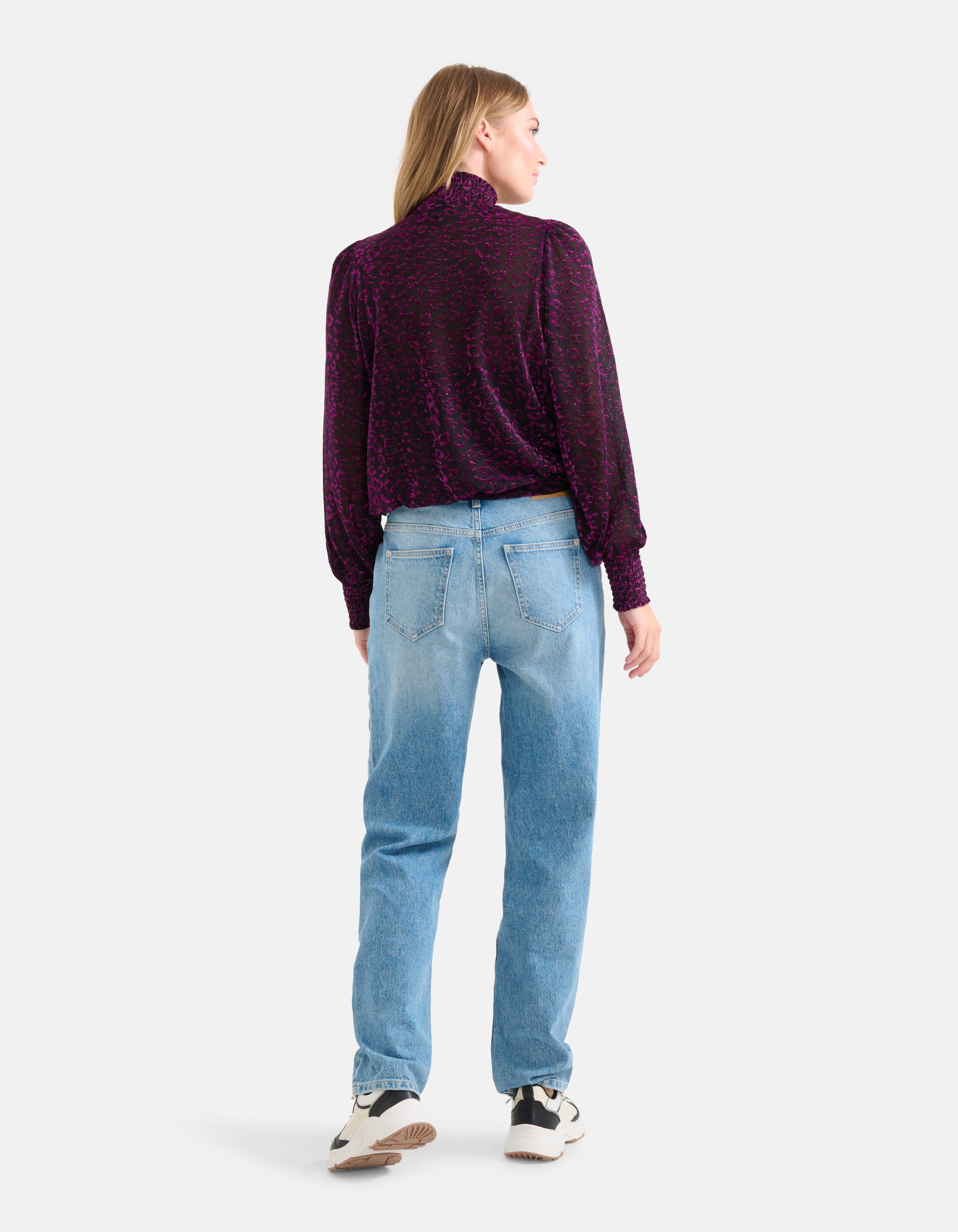 Lurex Longsleeve Top Paars SHOEBY WOMEN