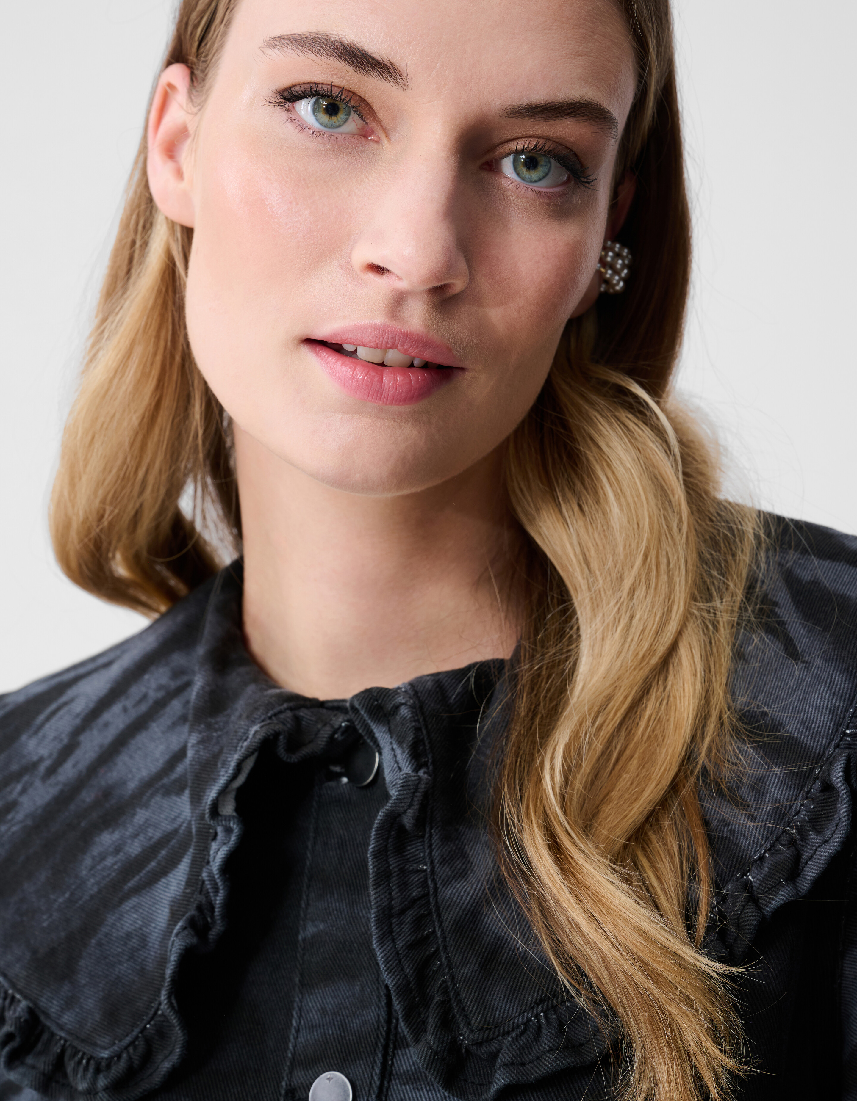 Tijger Collar Blouse Donkergrijs SHOEBY WOMEN