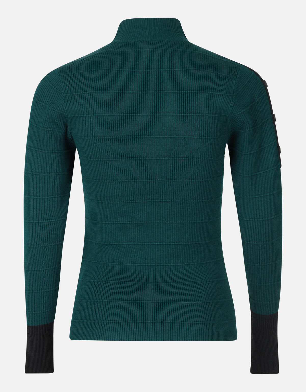 Knopen Detail Pullover Donkergroen SHOEBY WOMEN