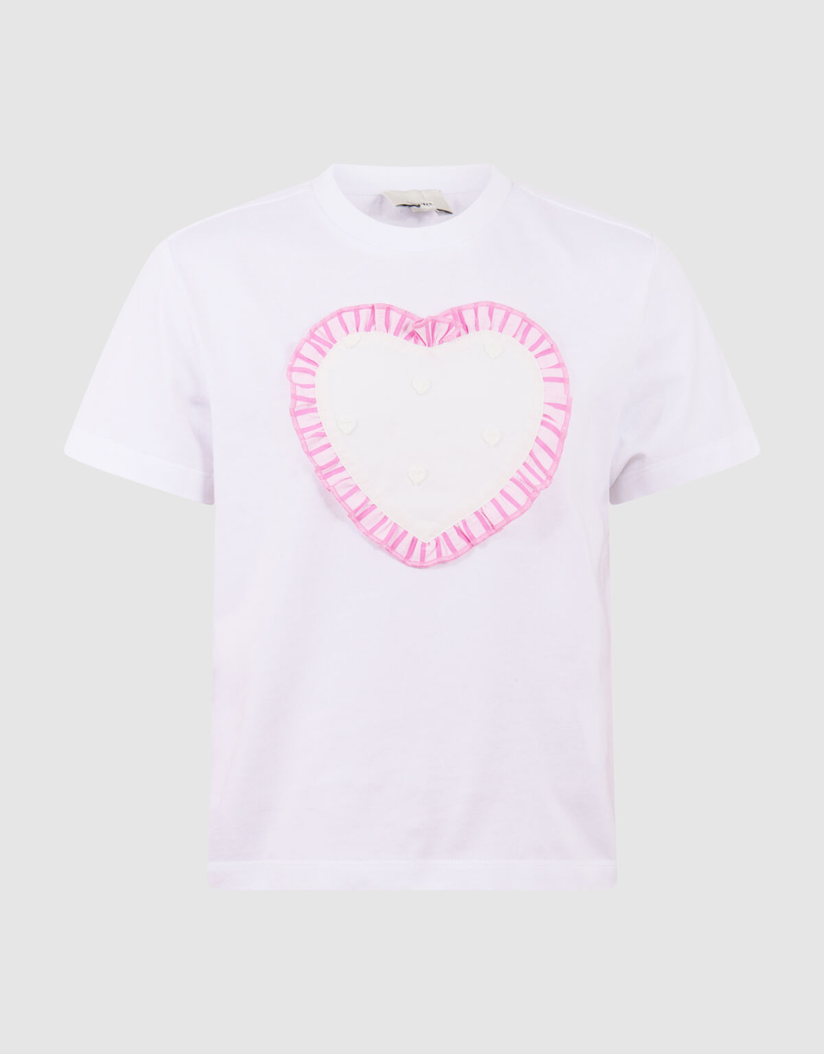 Ruffle Heart T-shirt Wit SHOEBY GIRLS