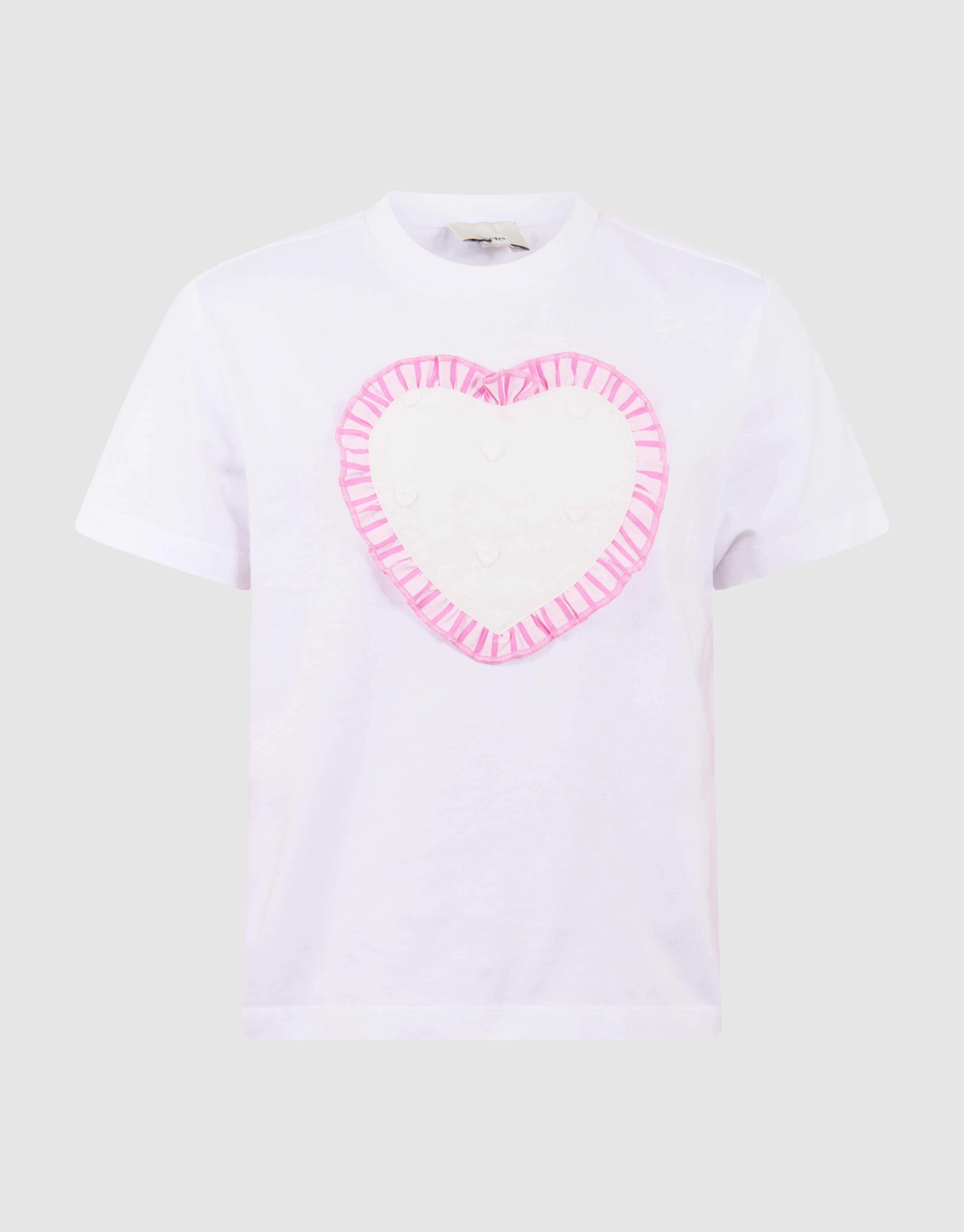 Ruffle Heart T-shirt Wit SHOEBY GIRLS