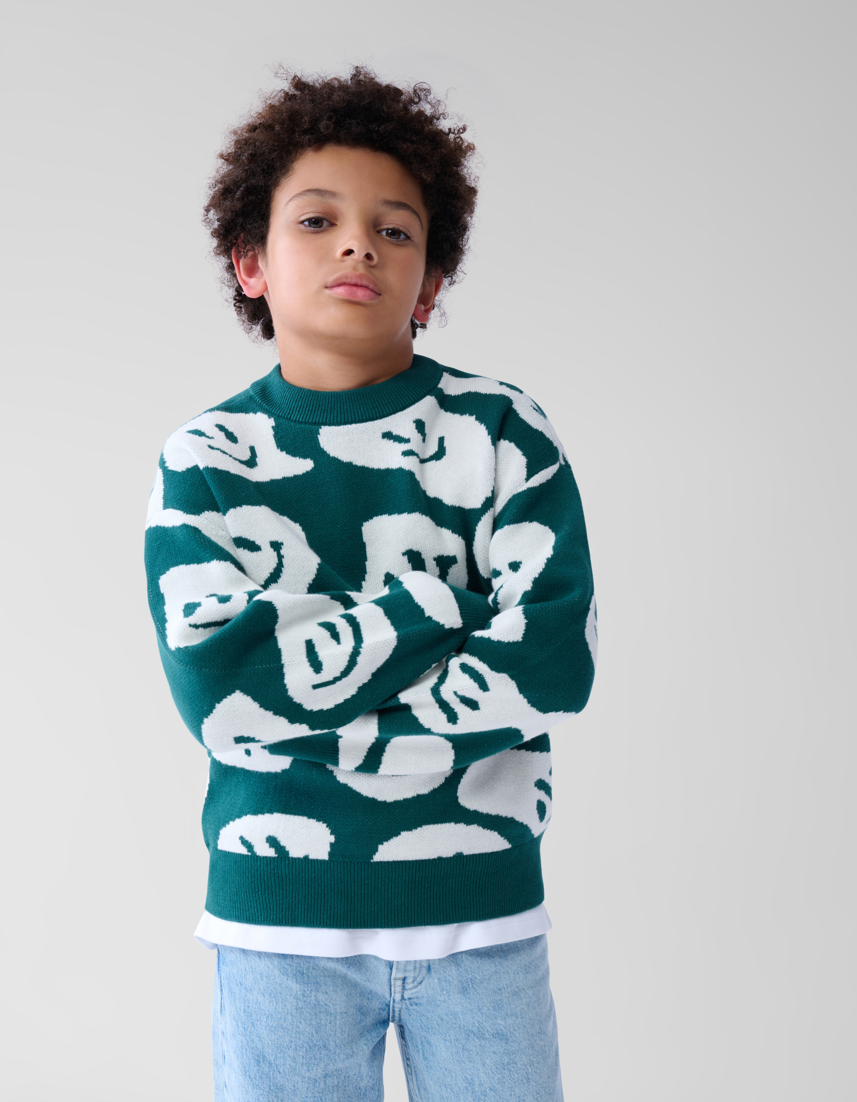Printed Trui Donkergroen SHOEBY BOYS