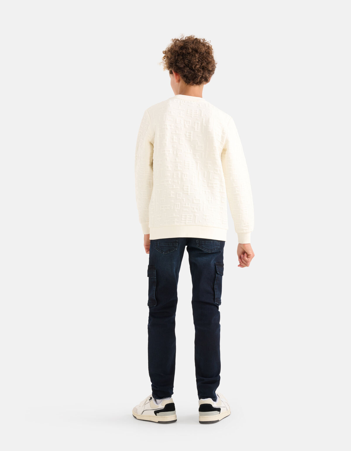 Structuur Sweater Gebroken Wit SHOEBY BOYS