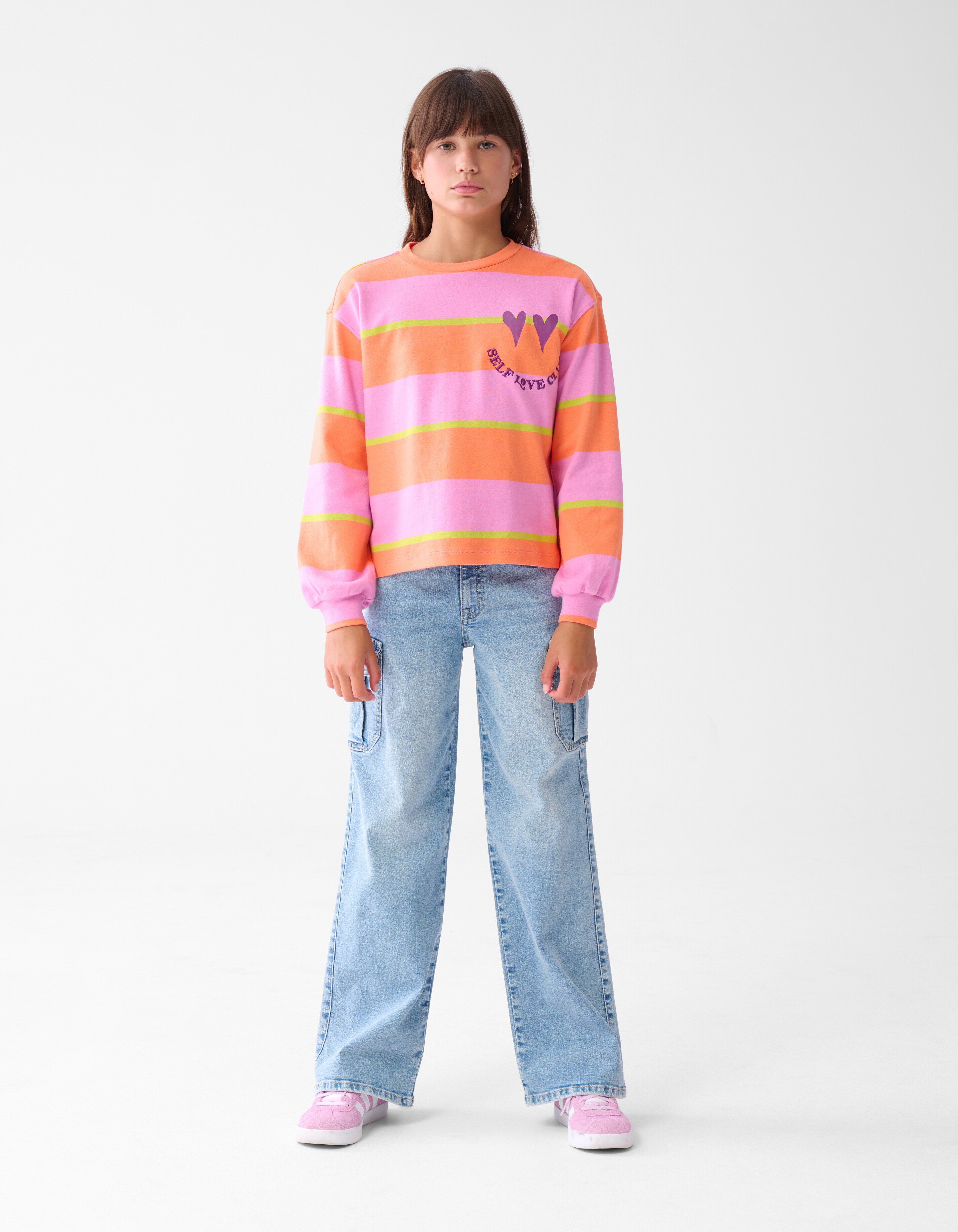 Gestreepte Longsleeve Roze SHOEBY GIRLS