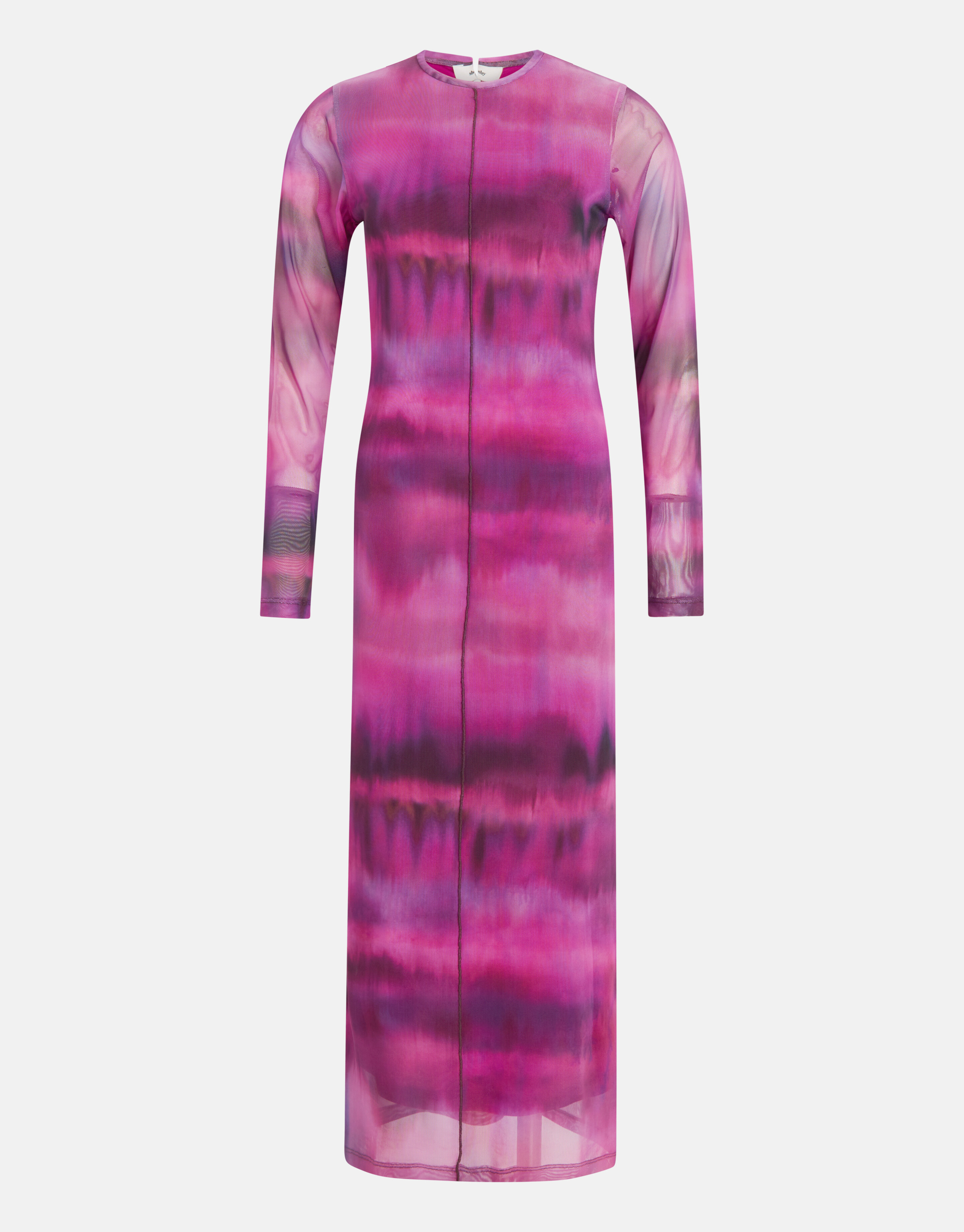 Blurry Stripe Mesh Jurk Roze SHOEBY WOMEN