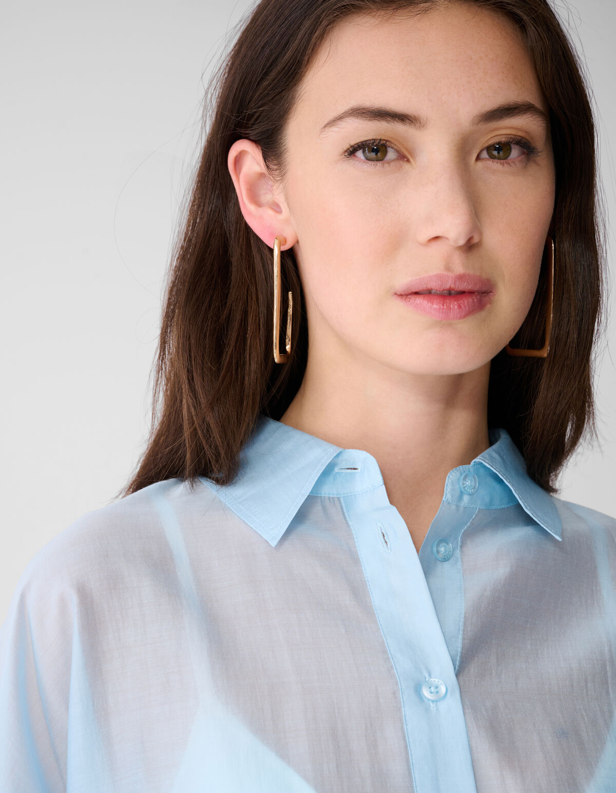 Transparante Oversized Blouse Lichtblauw SHOEBY WOMEN