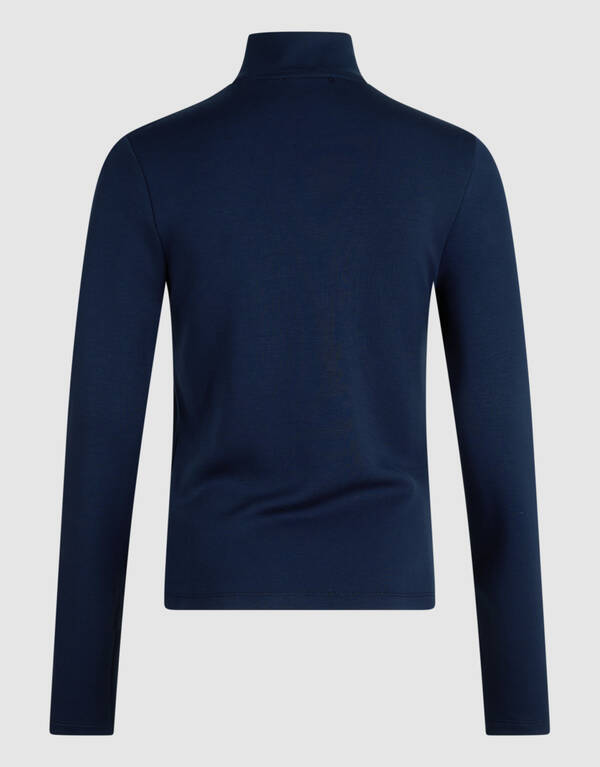 Zipper Longsleeve Top Donkerblauw SHOEBY WOMEN