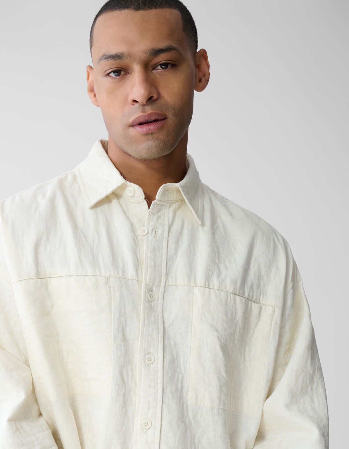 Structuur Overshirt Gebroken Wit SHOEBY MEN