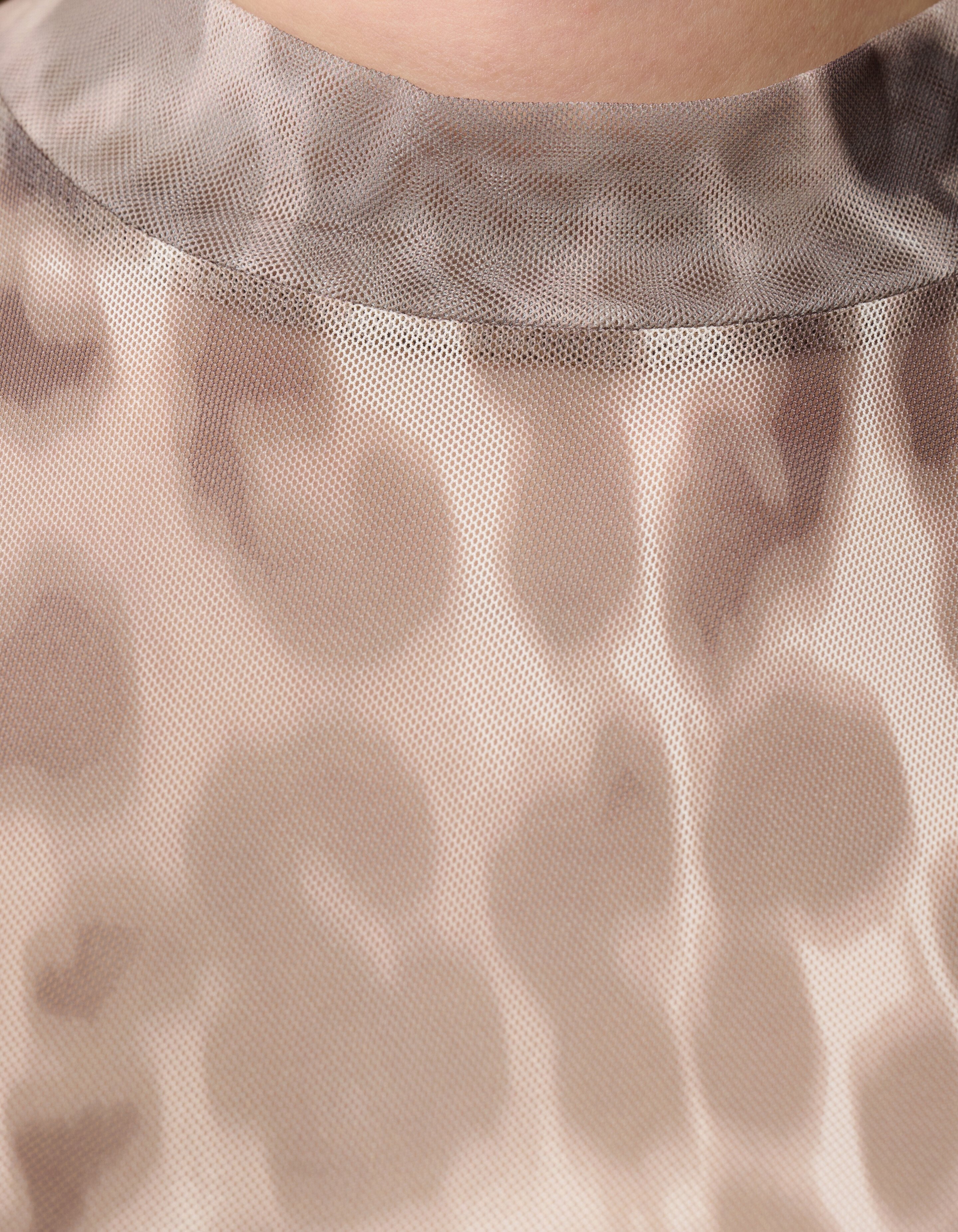 Mesh Leopard Longsleeve Top Lichtbruin SHOEBY WOMEN