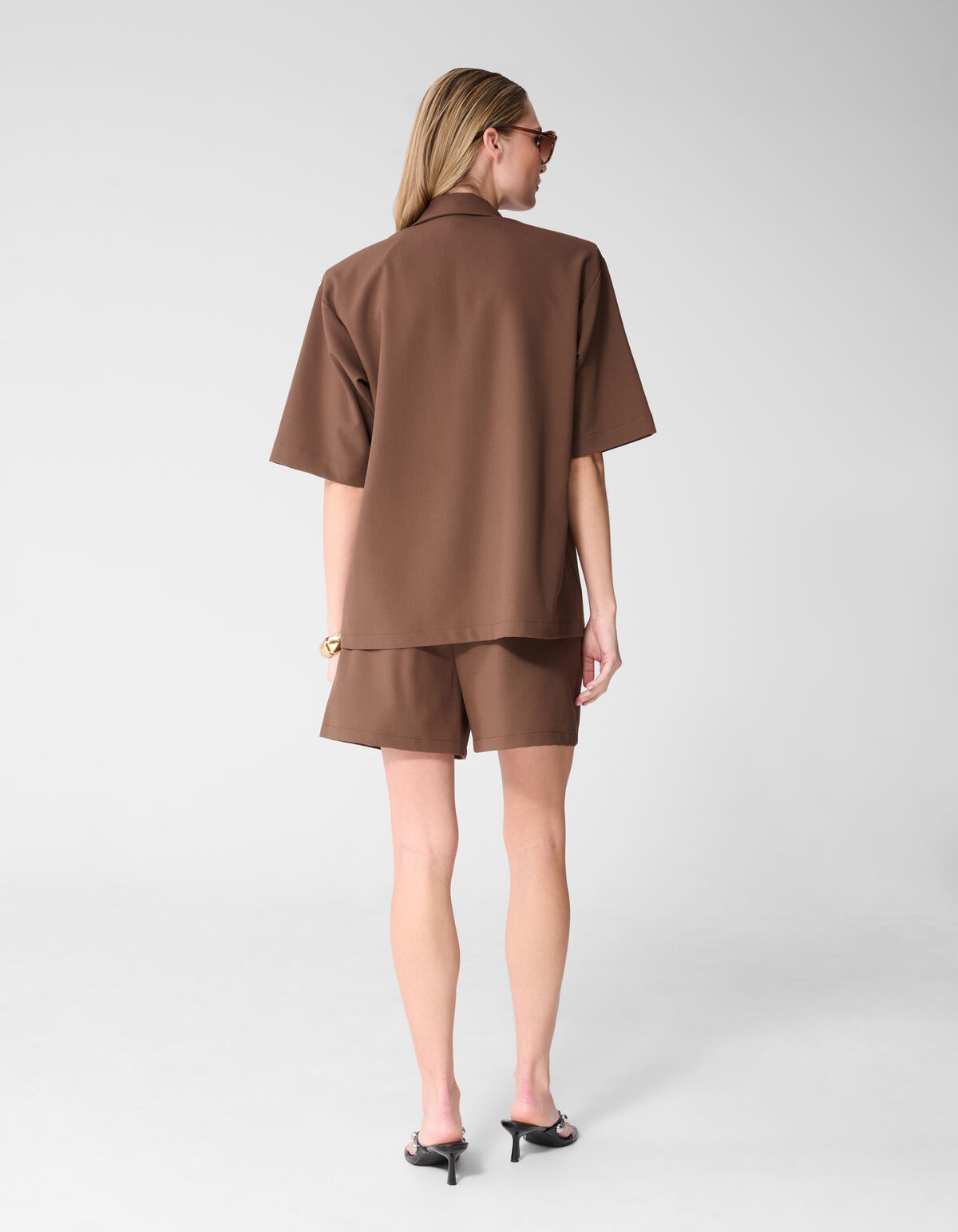 Oversized Blazer Blouse Bruin By Fred SHOEBY WOMEN