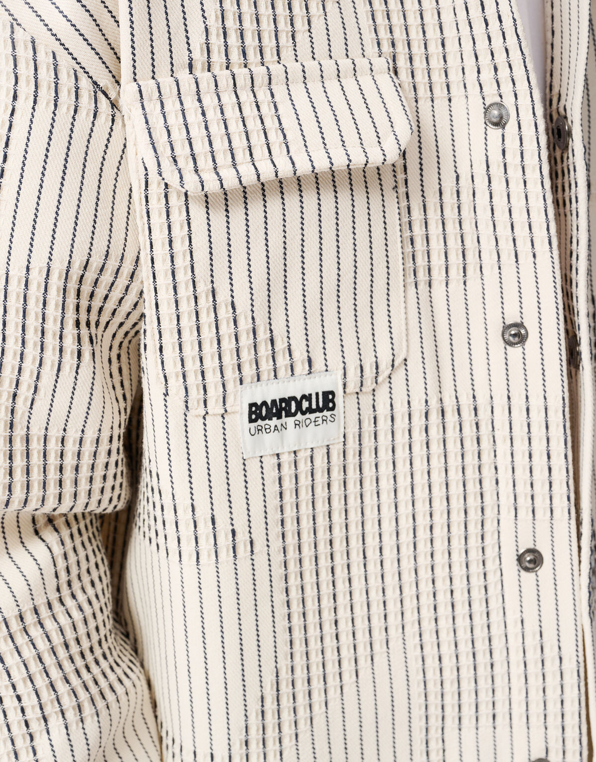 Waffle Stripe Overshirt Gebroken Wit SHOEBY BOYS