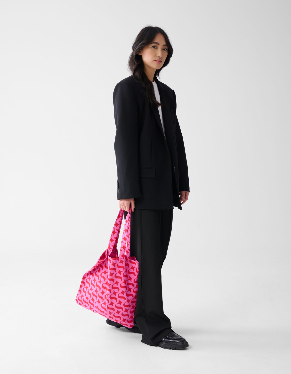 Shoeby Logo Shopper Roze/Rood SHOEBY ACCESSOIRES