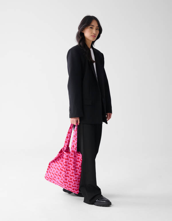 Shoeby Logo Shopper Roze/Rood SHOEBY ACCESSOIRES