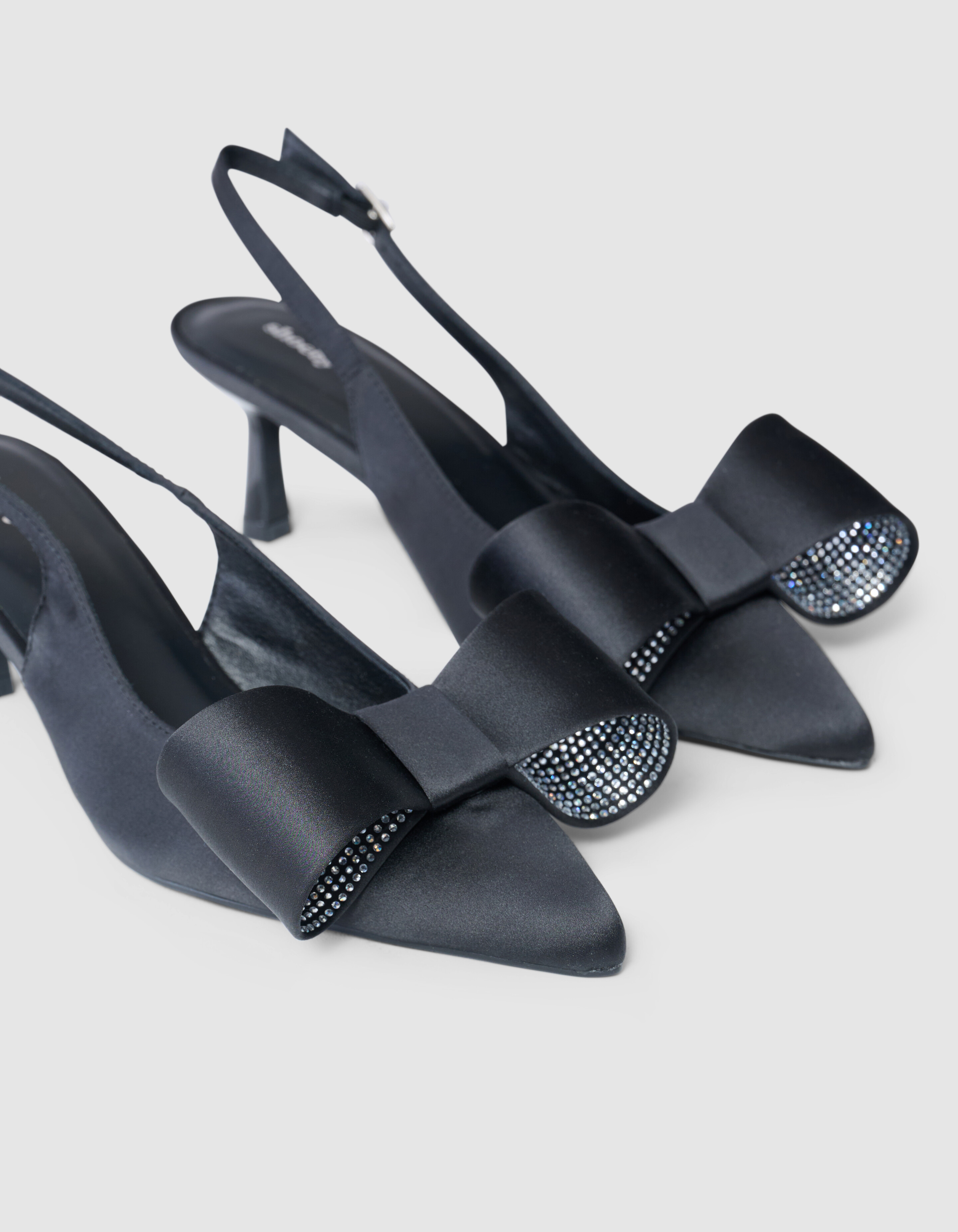 Strik Strass Hakken Zwart SHOEBY SHOES