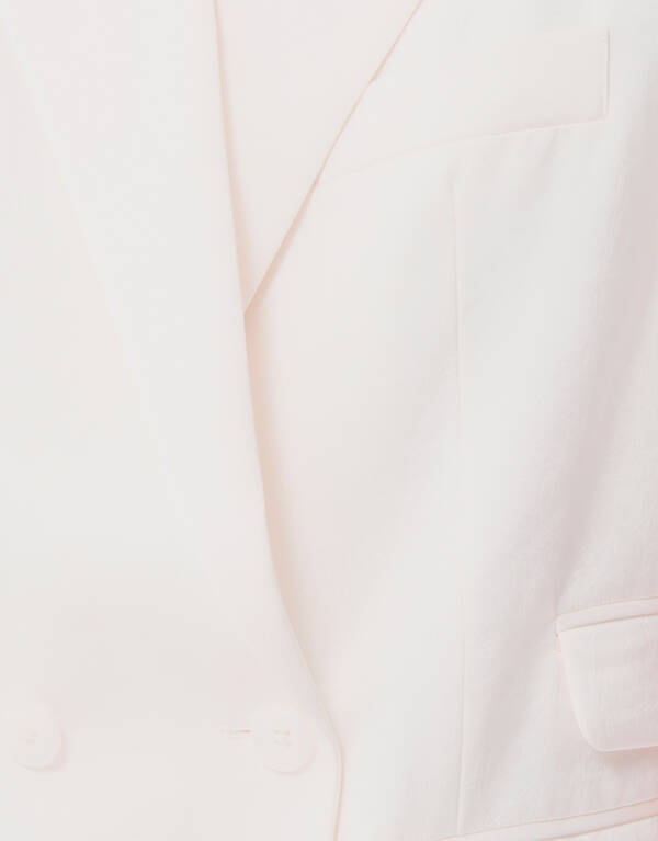 Short Sleeve Blazer Gebroken Wit SHOEBY WOMEN