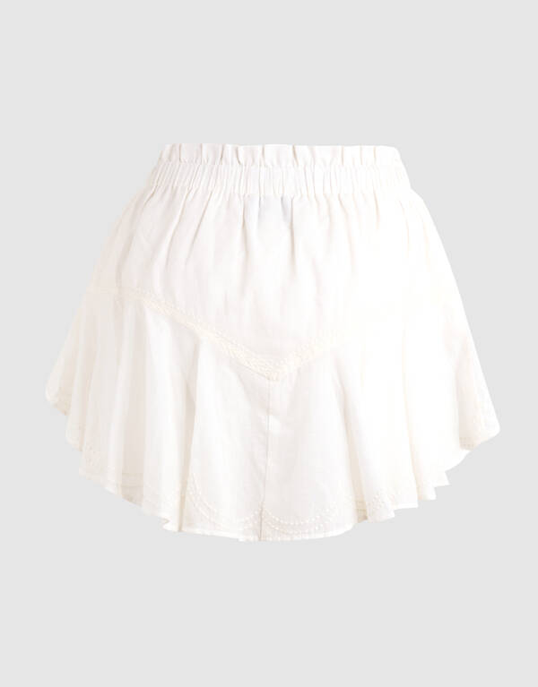Ruffle Skort Wit SHOEBY WOMEN