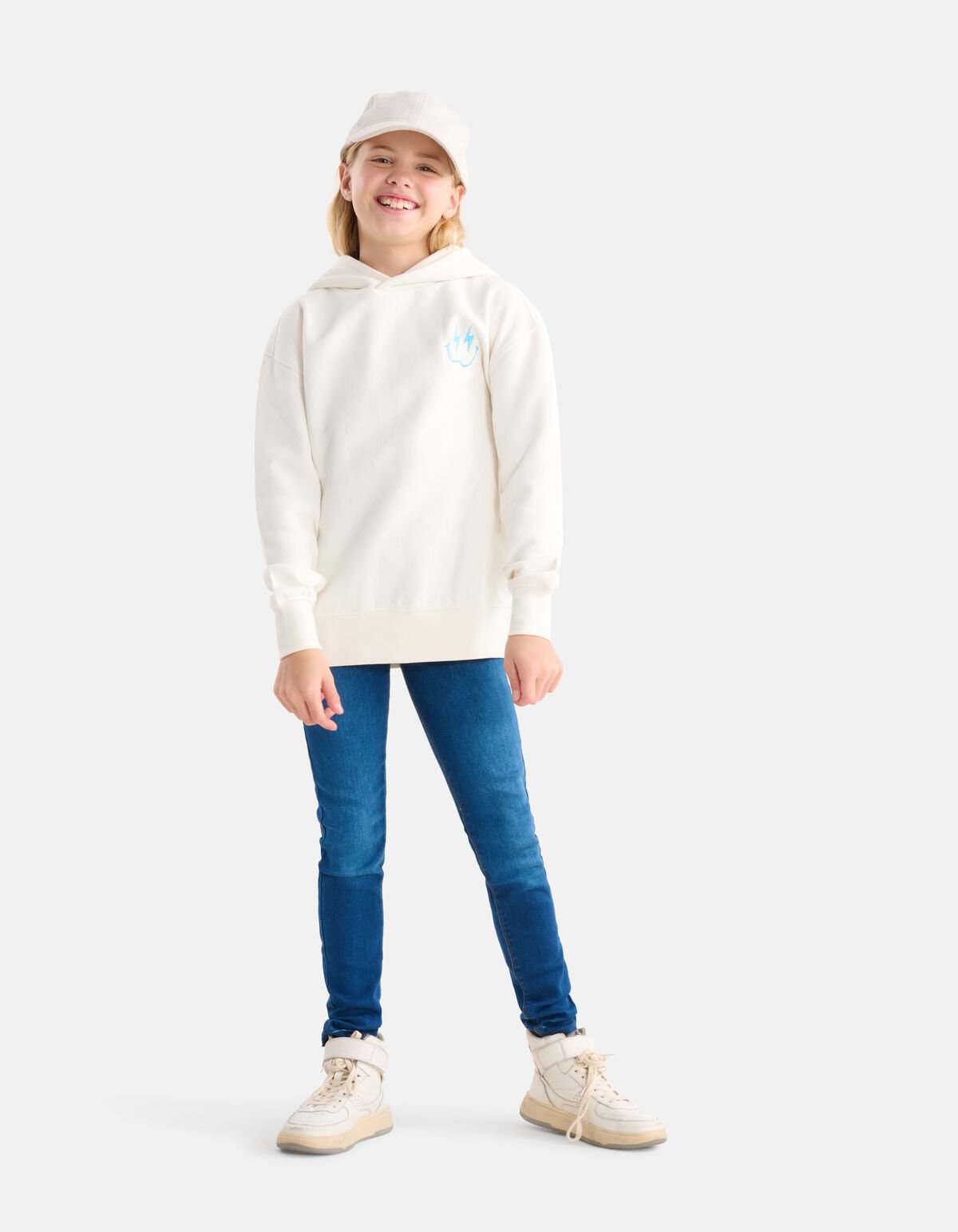 Embroidery Hoodie Gebroken Wit SHOEBY GIRLS