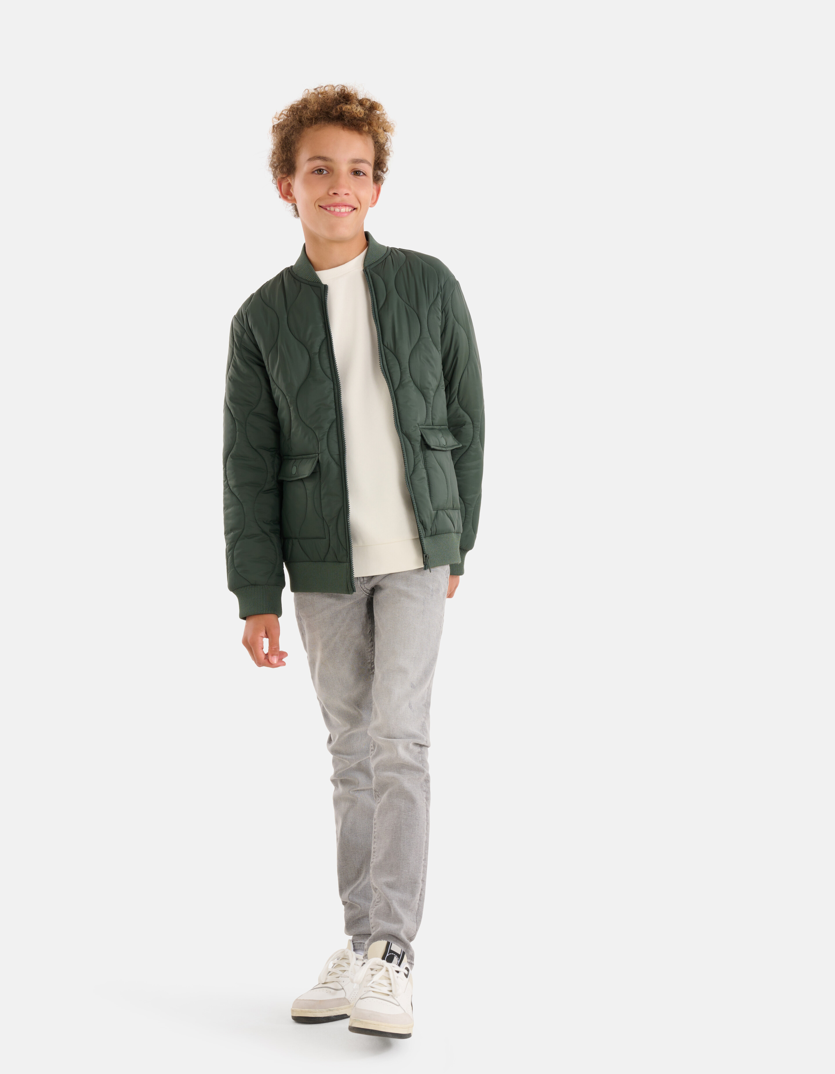 Wavy Padded Jack Donkergroen SHOEBY BOYS