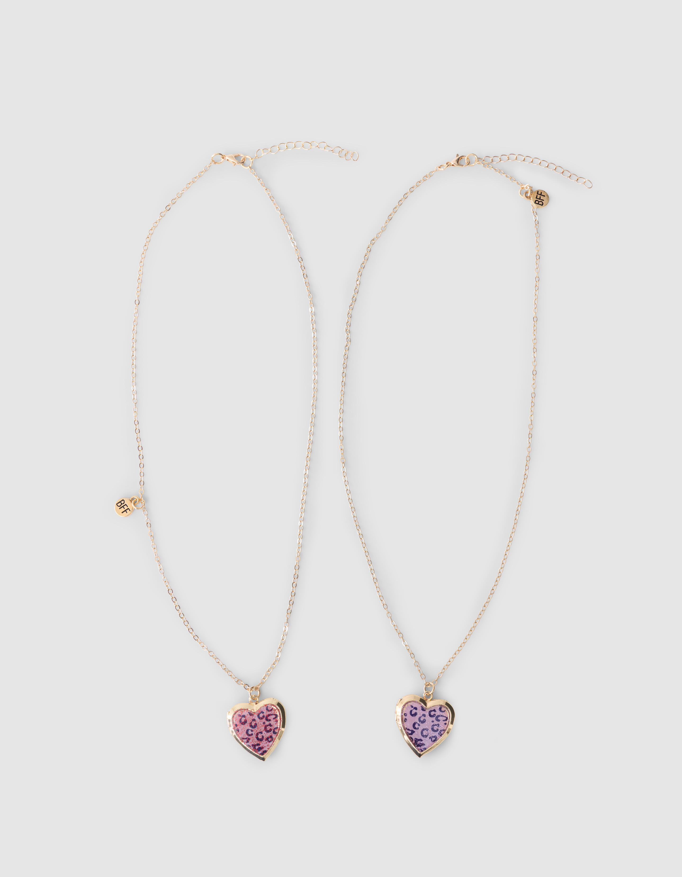 Heart BFF Ketting Roze/Paars SHOEBY ACCESSOIRES