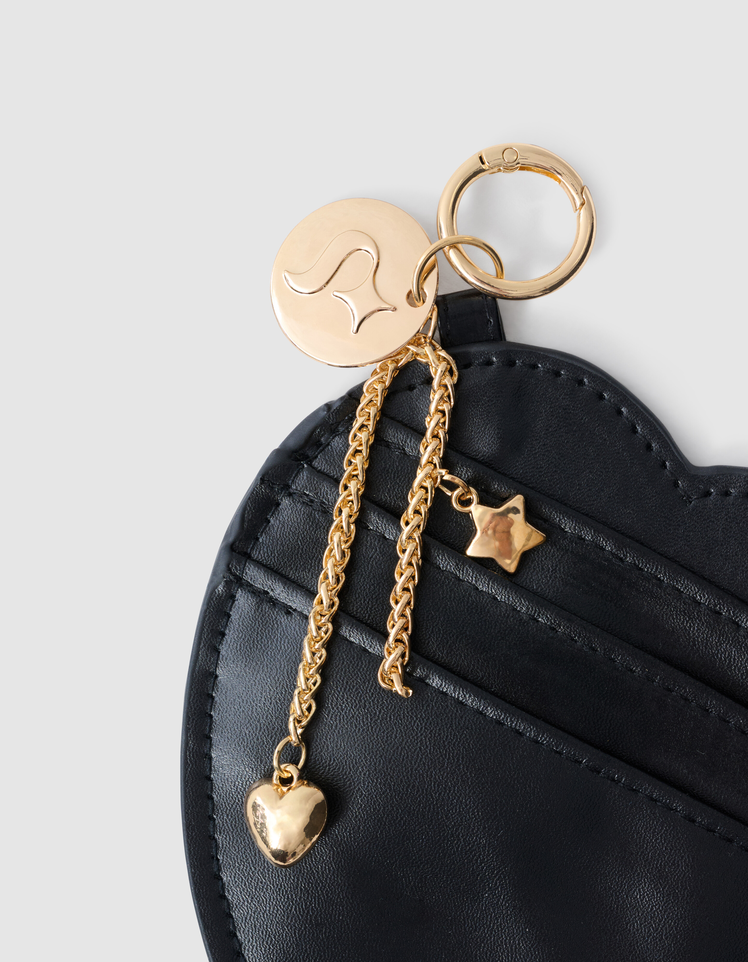 Heart Portemonnee Bagcharm Zwart SHOEBY ACCESSOIRES
