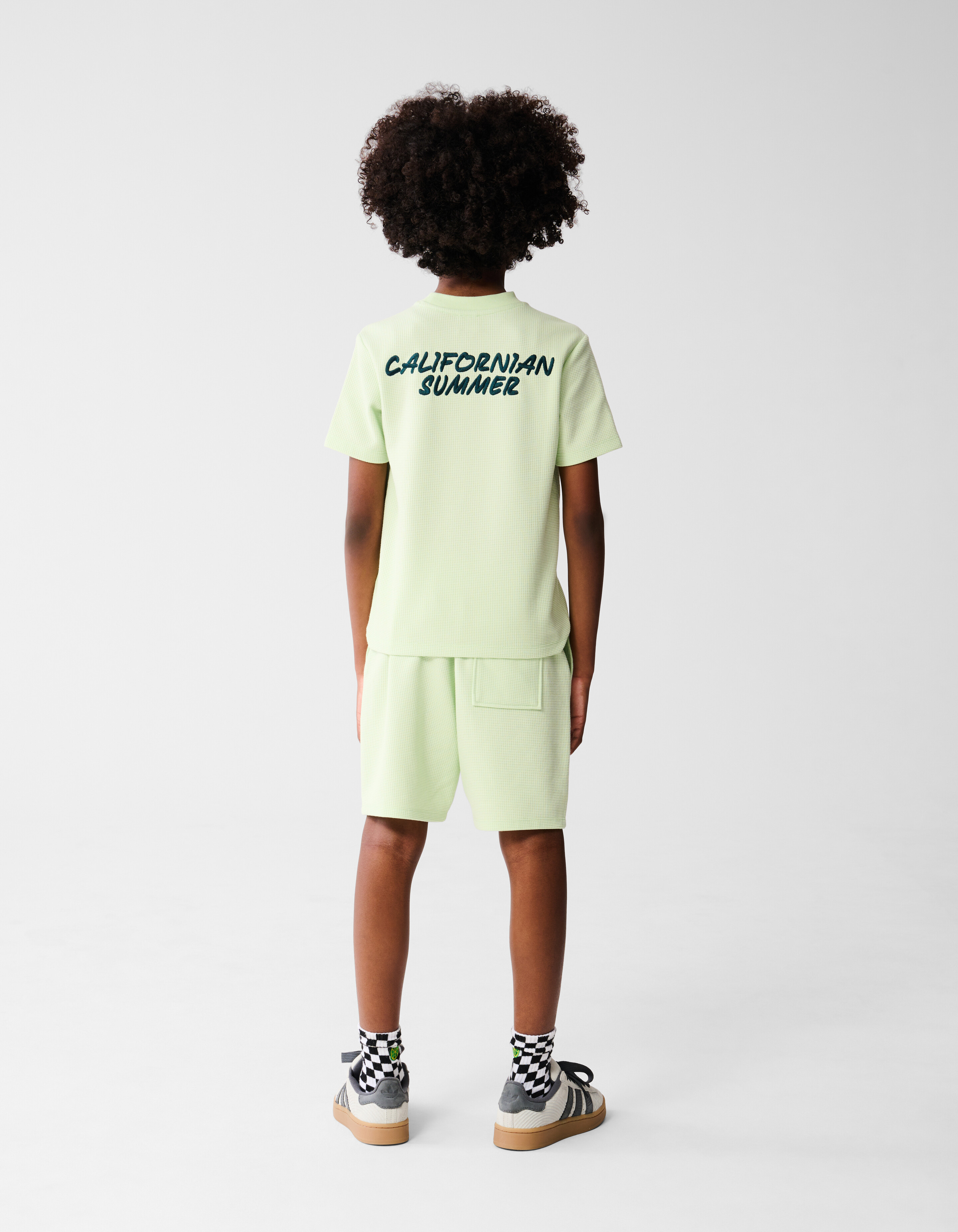 Neon Waffle Short Groen SHOEBY BOYS