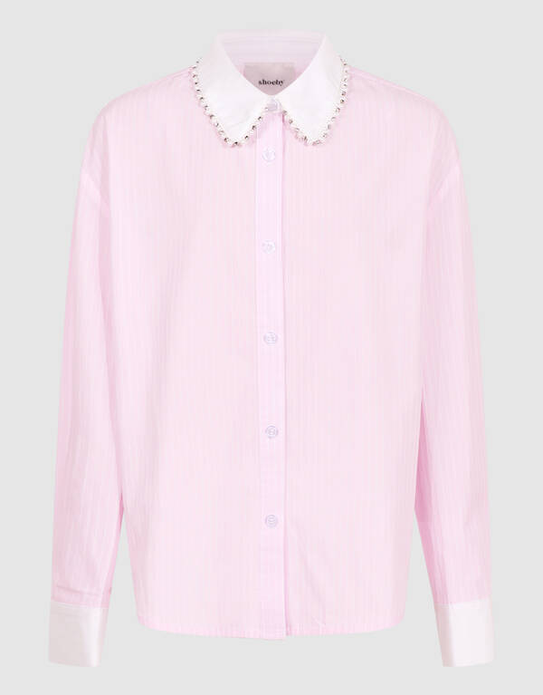 Pinstripe Blouse Roze SHOEBY GIRLS