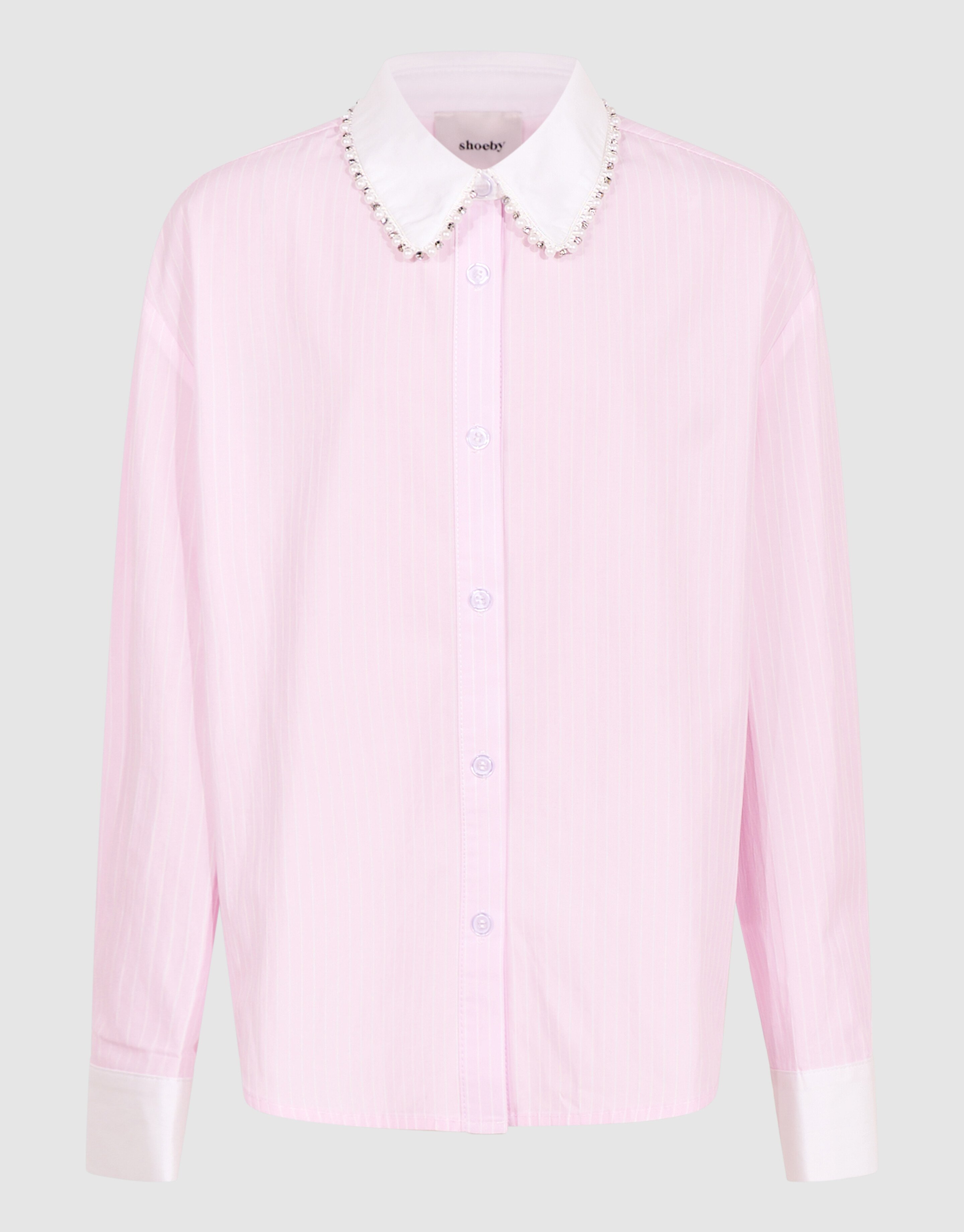 Pinstripe Blouse Roze SHOEBY GIRLS