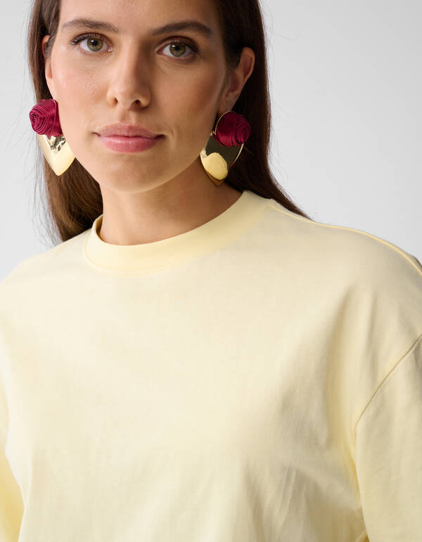 Getailleerd T-shirt Lichtgeel SHOEBY WOMEN