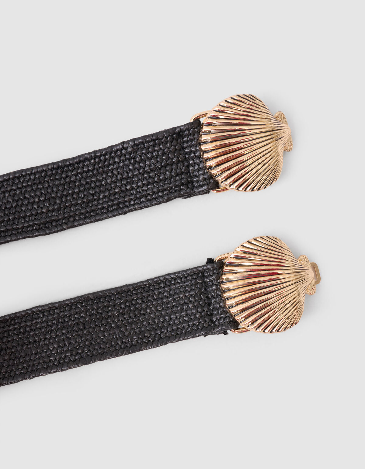 Gevlochten Schelp Riem Zwart SHOEBY ACCESSOIRES
