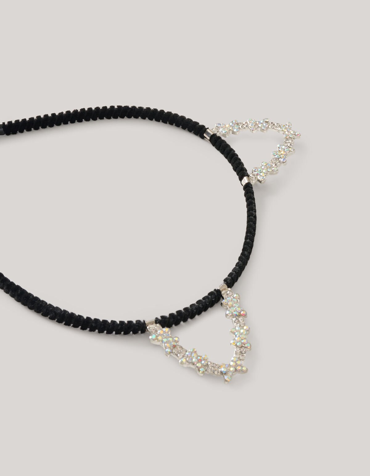 Strass Katten Haarband Zwart SHOEBY ACCESSOIRES