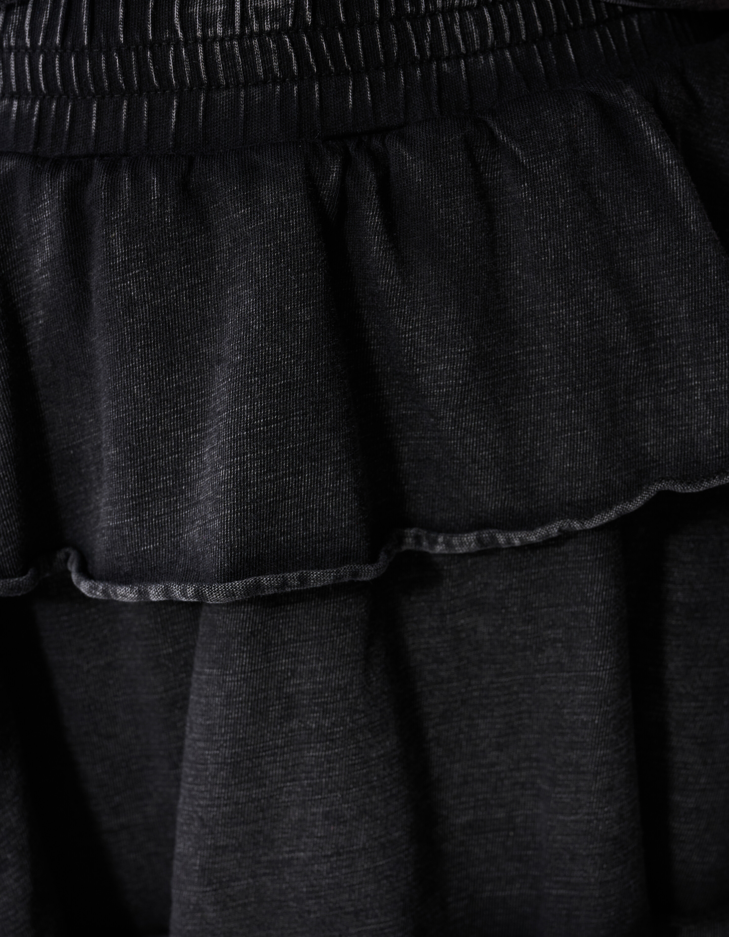 Washed Ruffle Mini Rok Donkergrijs SHOEBY GIRLS
