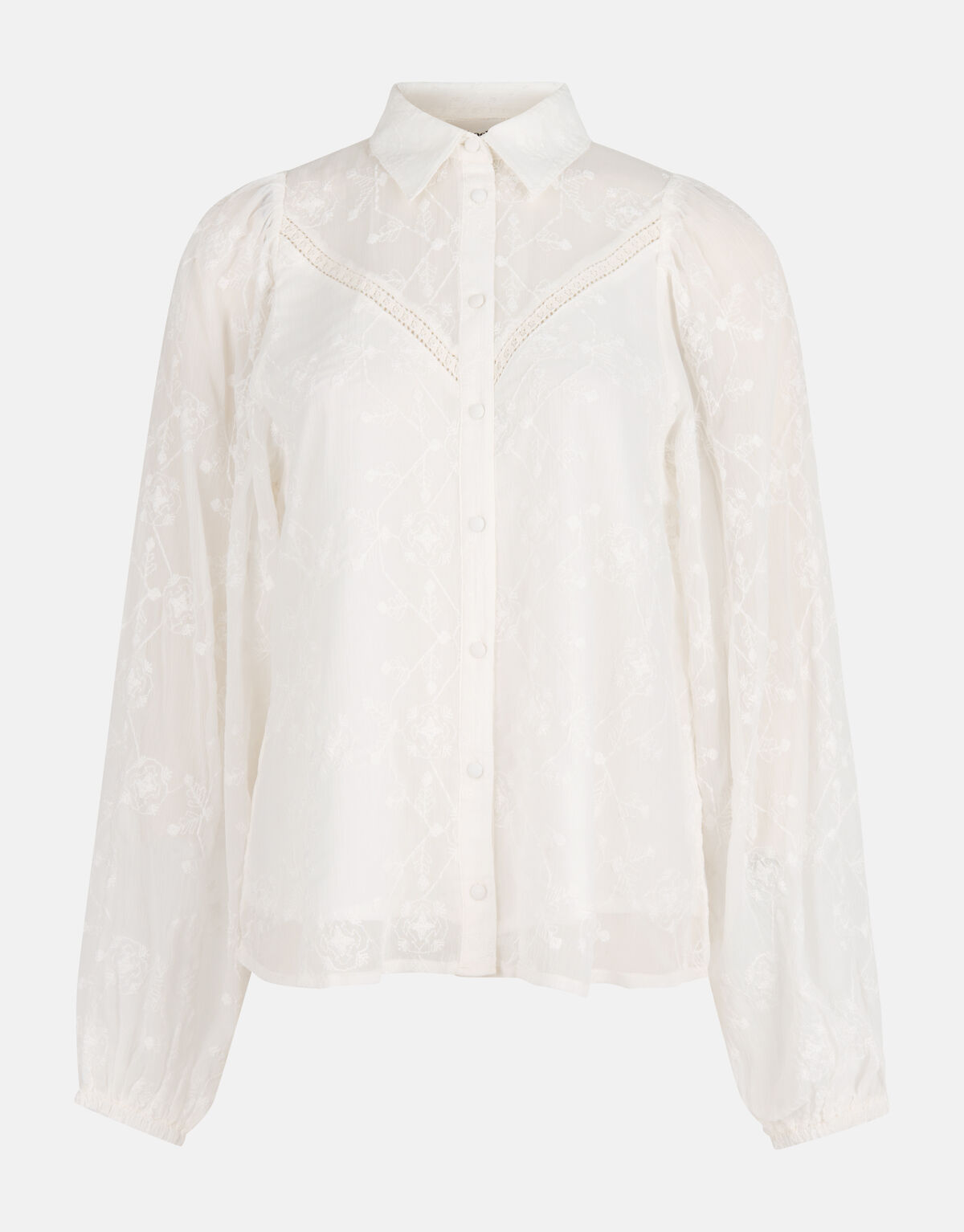 Geborduurde Blouse Gebroken wit SHOEBY WOMEN