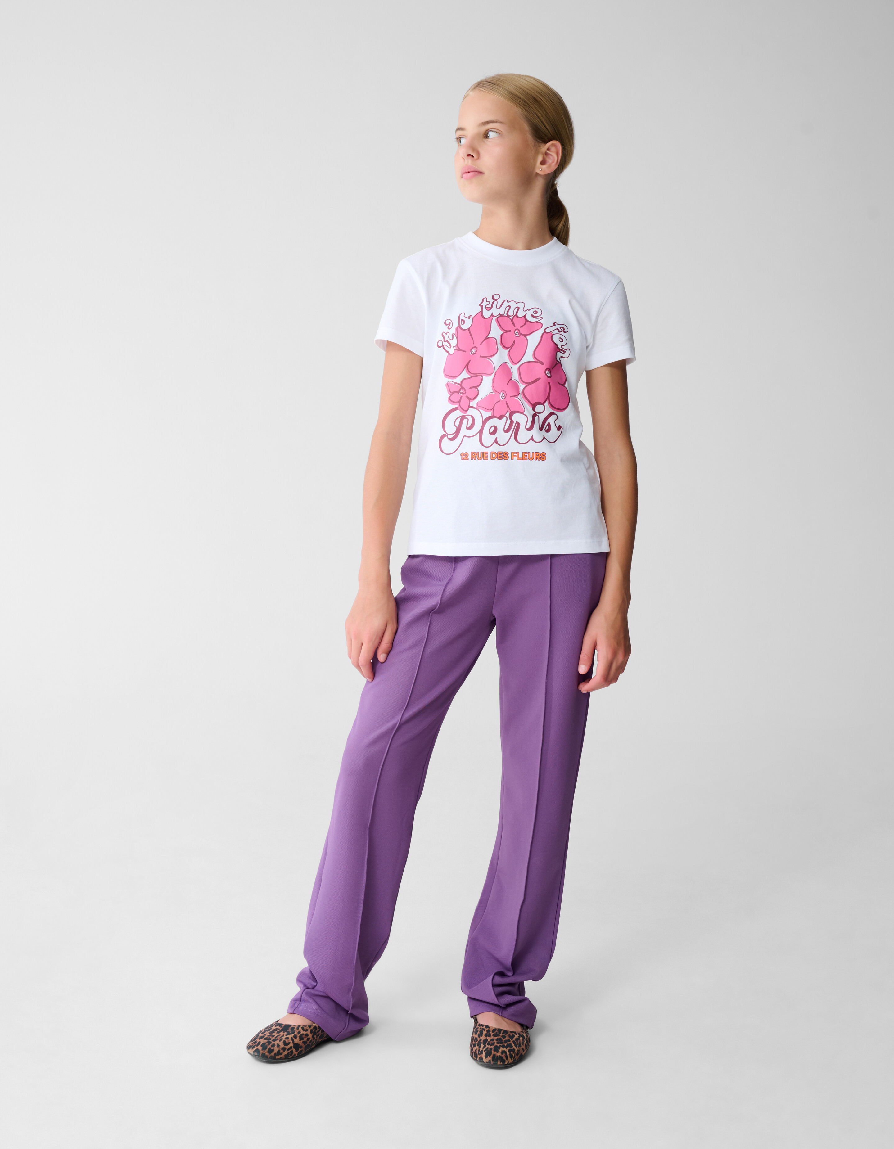 Rue De Fleur Artwork T-shirt Wit SHOEBY GIRLS