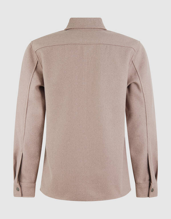 Soft Zip Overshirt Lichtbruin SHOEBY MEN