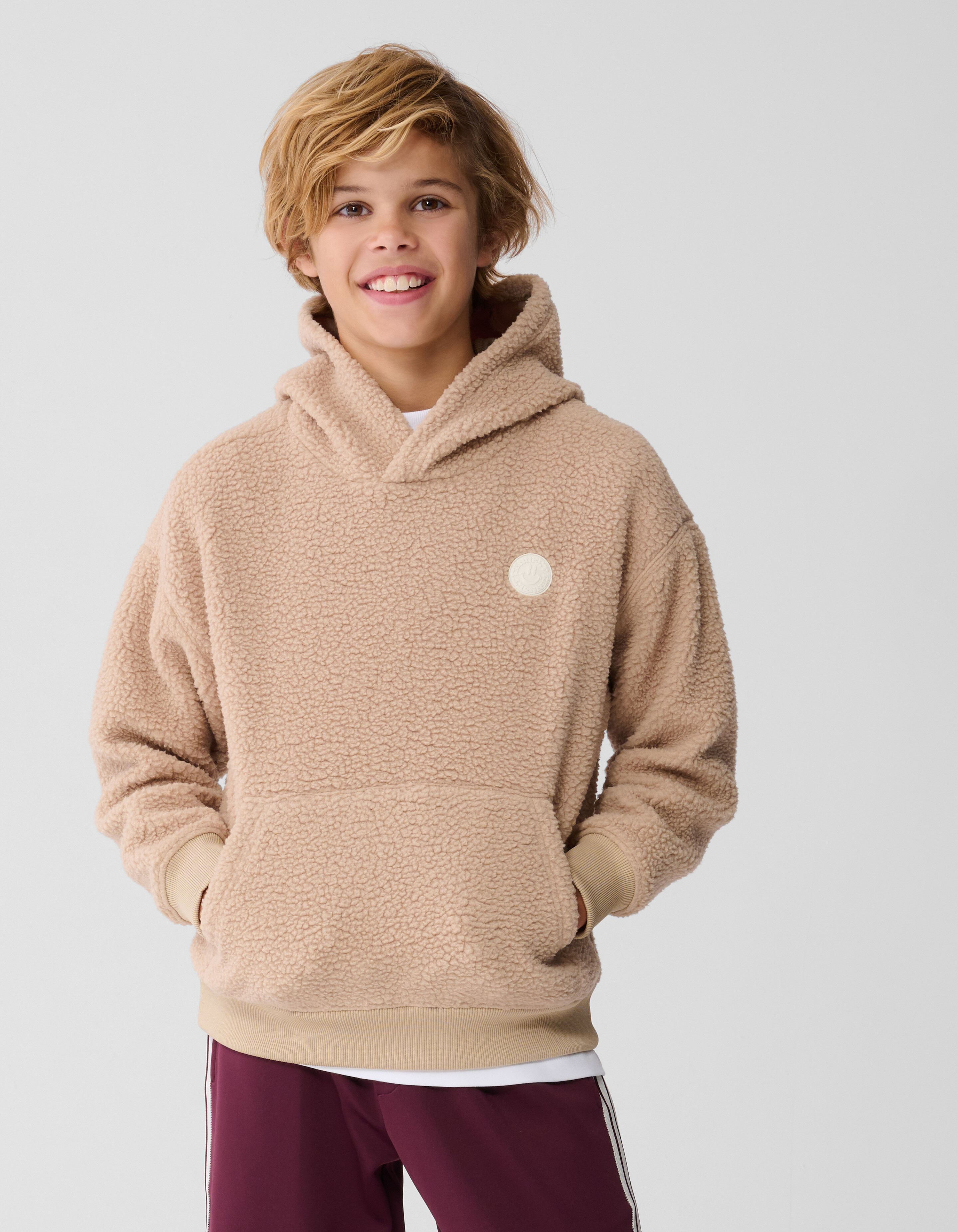 Teddy Hoodie Lichtbruin SHOEBY BOYS