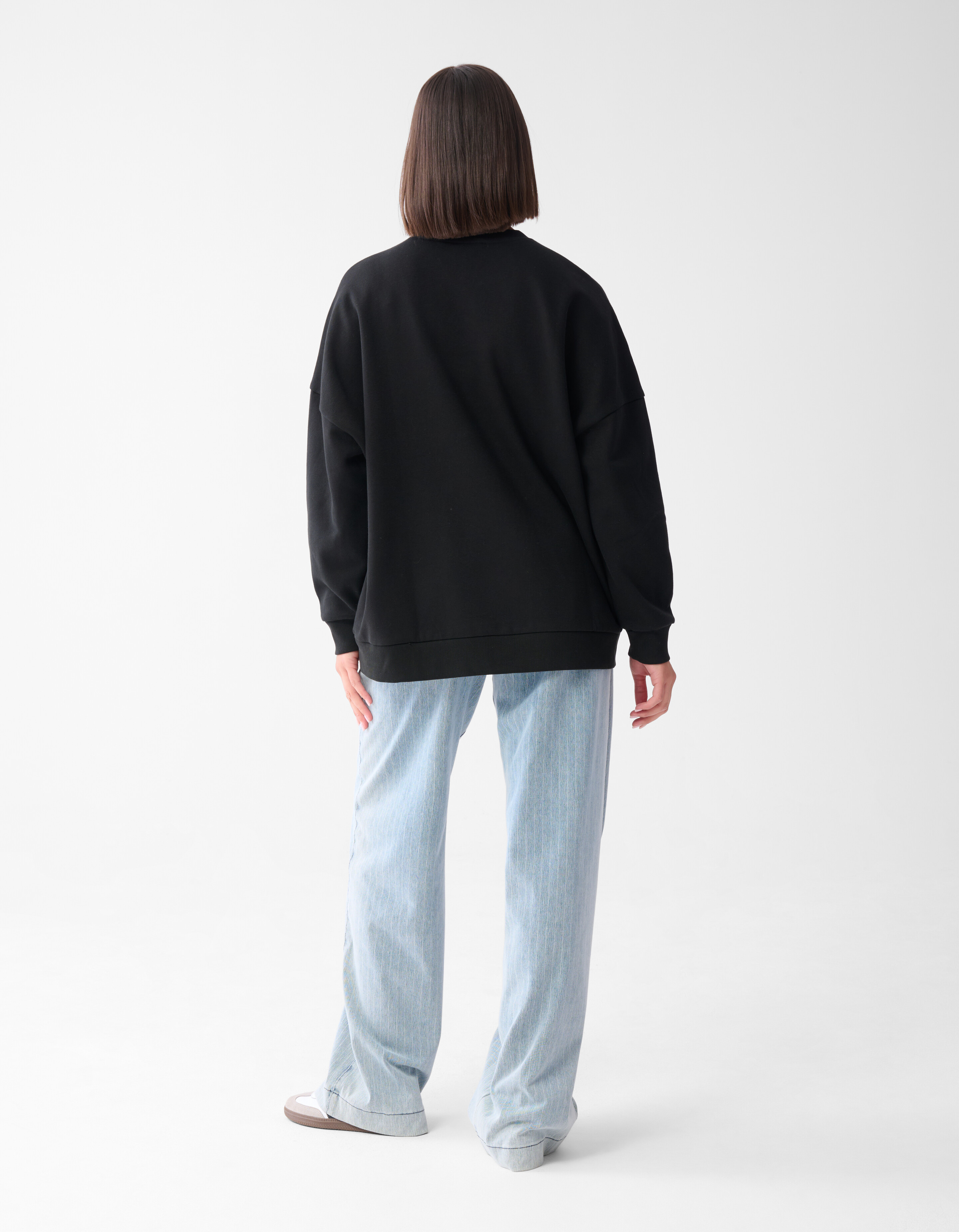 Strass Letter Sweater Zwart SHOEBY WOMEN
