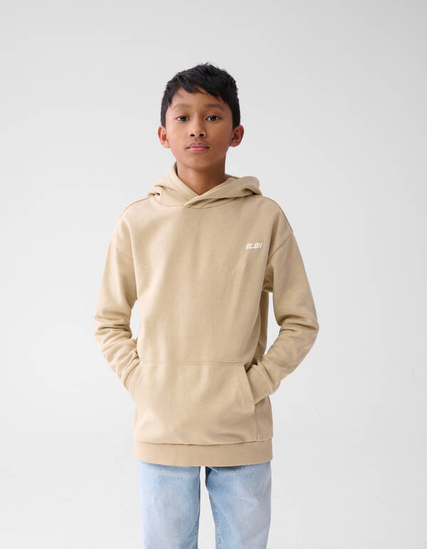 Basis Tekst Hoodie Zand SHOEBY BOYS