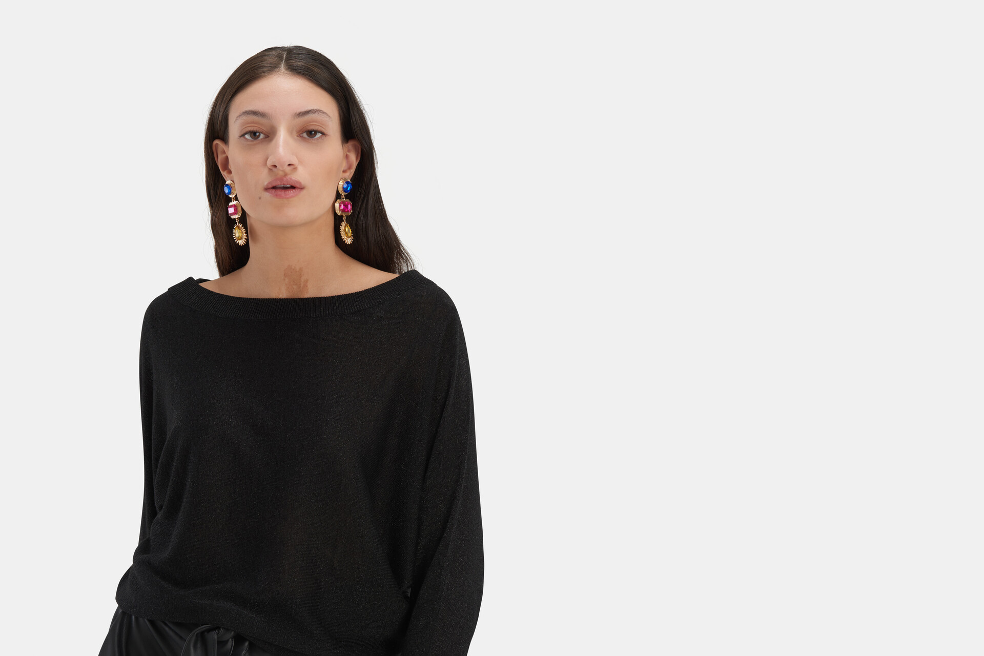 Glitter Batwing Trui Eksept