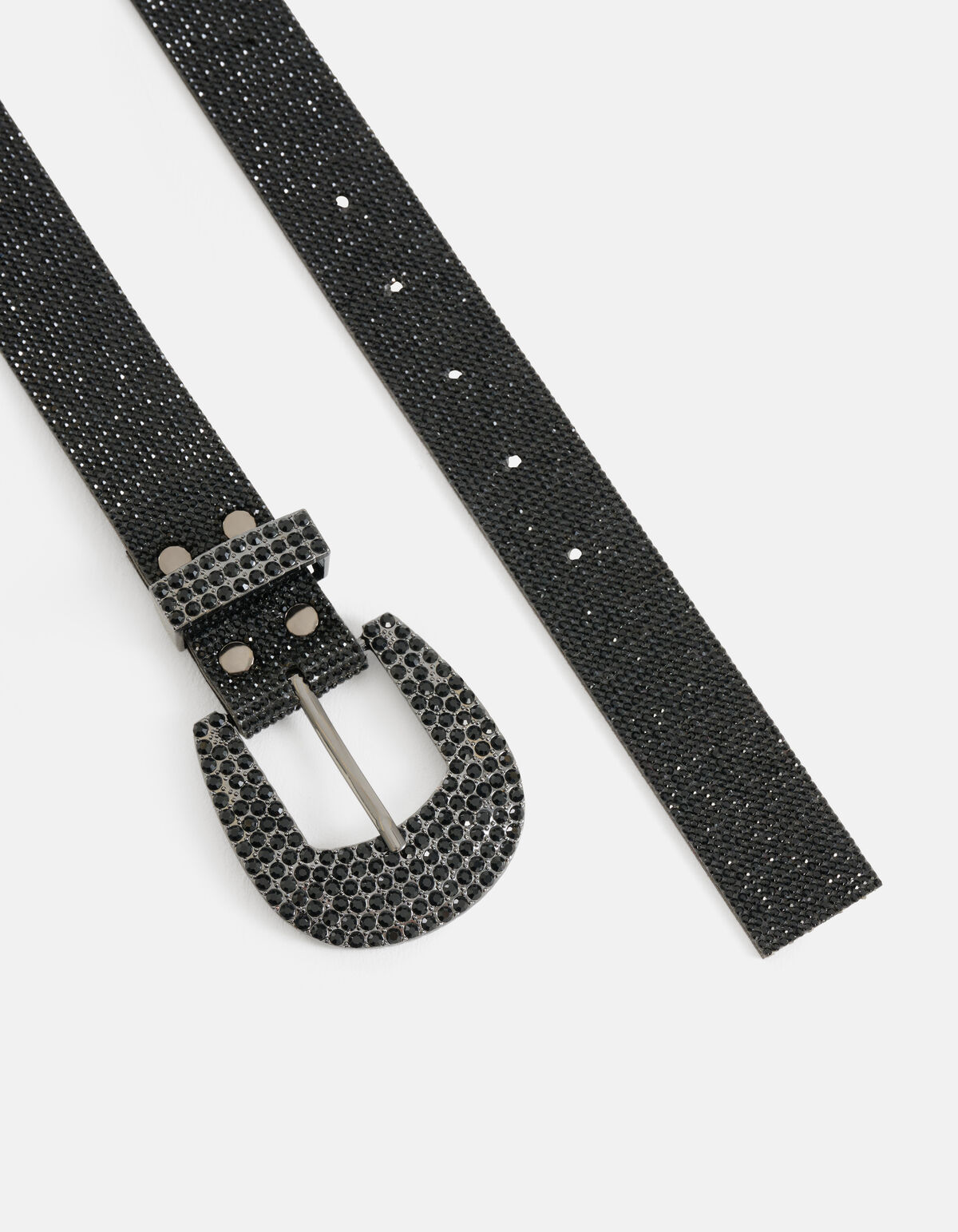 Strass Riem Zwart SHOEBY ACCESSOIRES