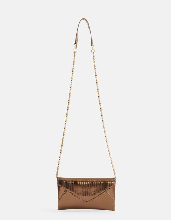 Metallic Clutch Bruin SHOEBY ACCESSOIRES