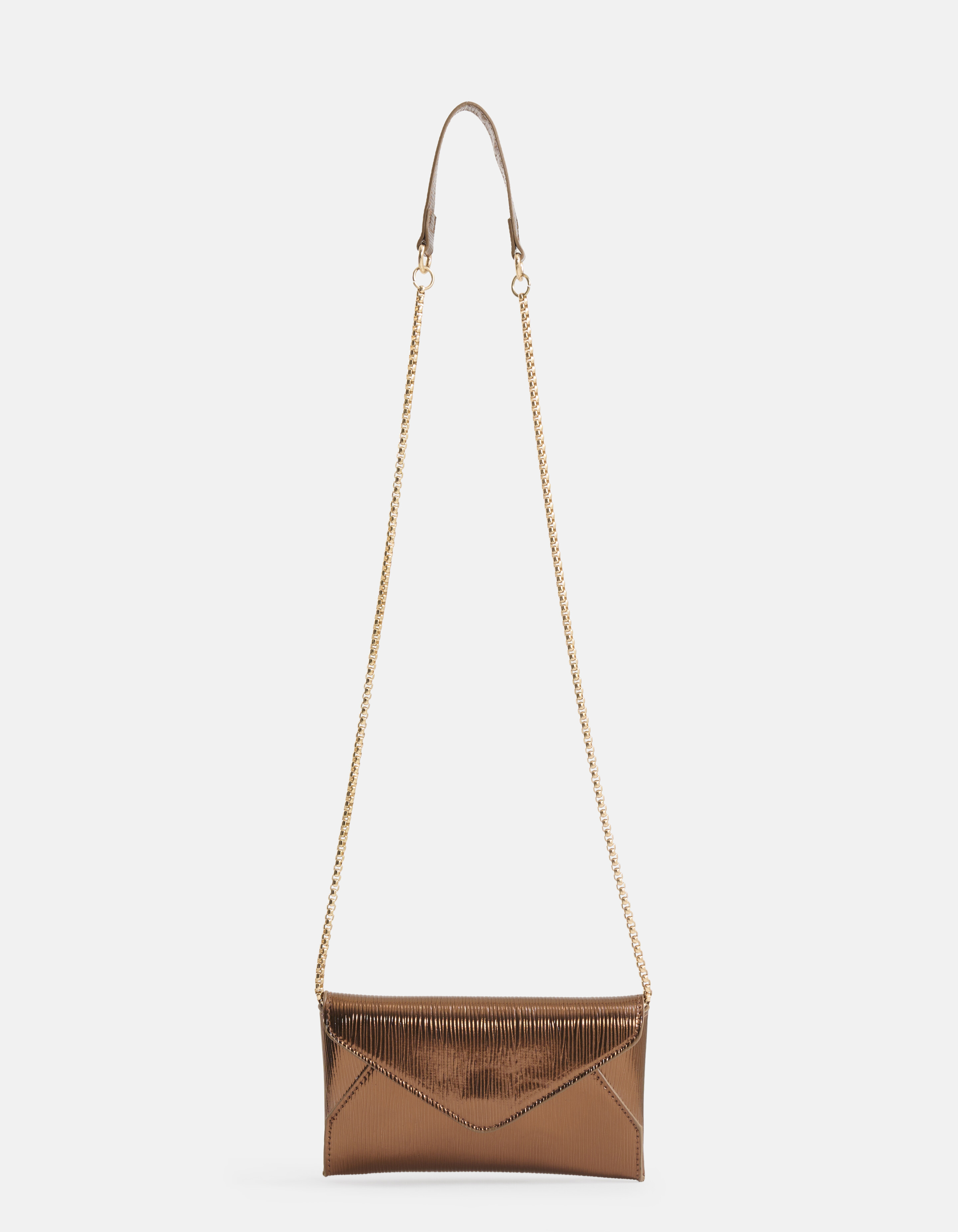 Metallic Clutch Bruin SHOEBY ACCESSOIRES