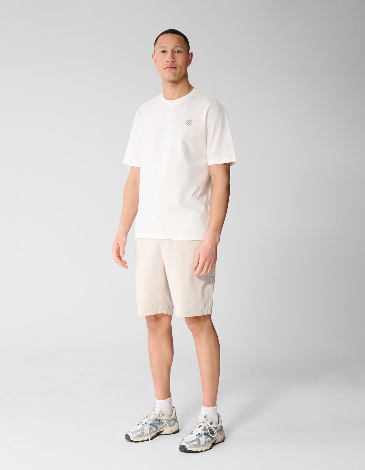 Spark T-shirt Gebroken Wit SHOEBY MEN