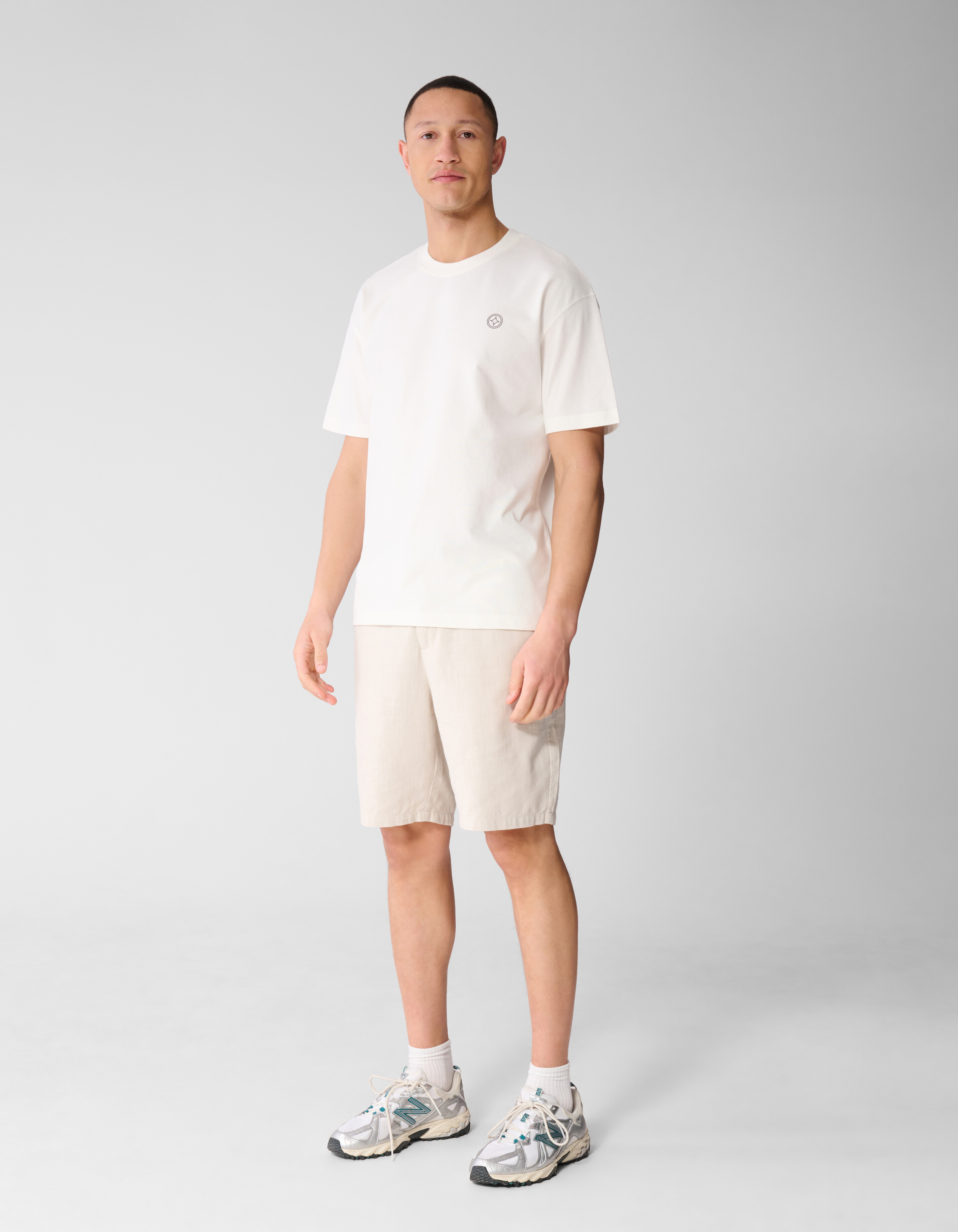 Spark T-shirt Gebroken Wit SHOEBY MEN